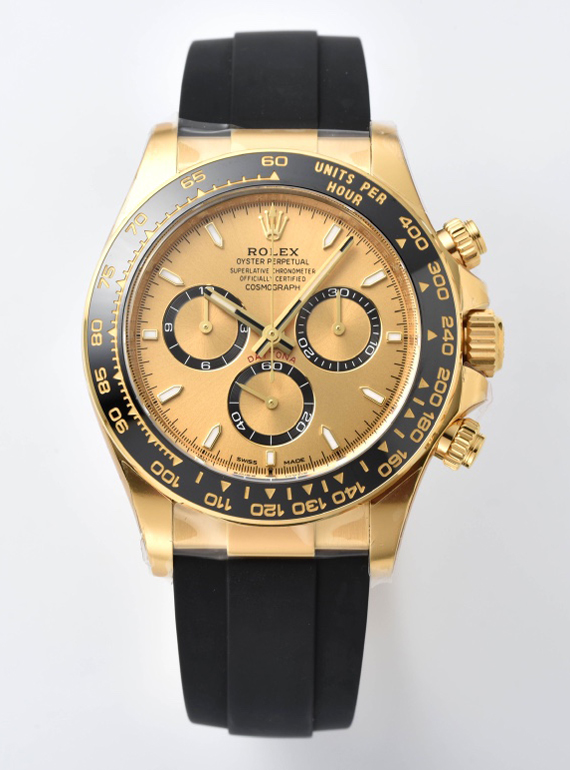 Victory Factory Watch Rolex Daytona 126518 Yellow Gold Case Golden Dial and Black Counter Rings Oysterflex Strap 4131 Movement 00 Clean Factory Watch Rolex Daytona 126518 Yellow Gold Case Golden Dial and Black Counter Rings Oysterflex Strap 4131 Movement 00