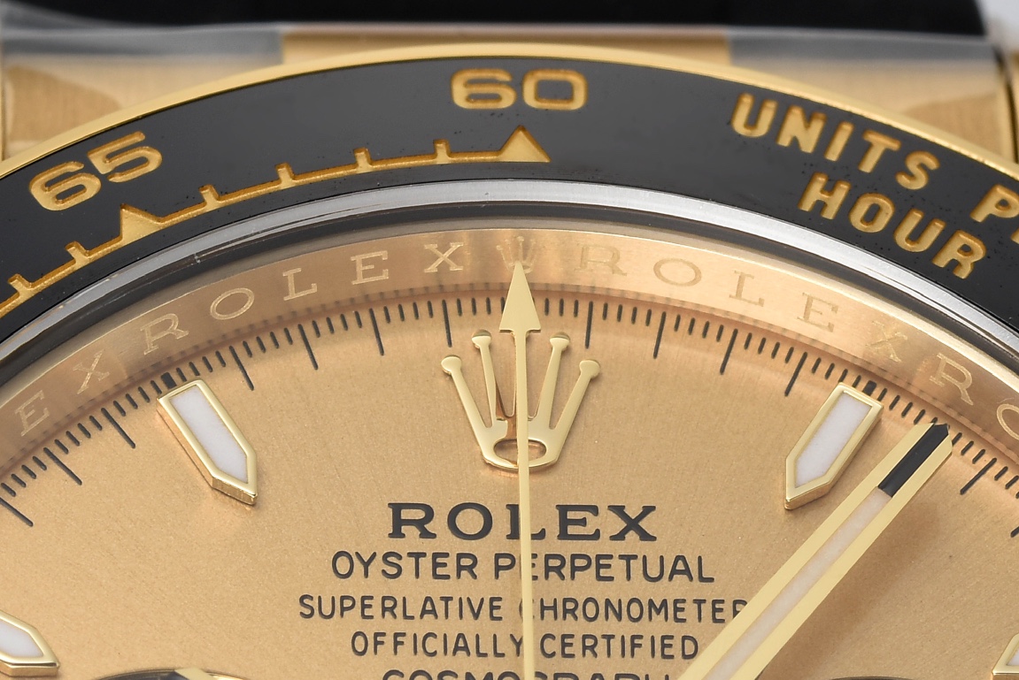 Victory Factory Watch Rolex Daytona 126518 Yellow Gold Case Golden Dial and Black Counter Rings Oysterflex Strap 4131 Movement 04 Clean Factory Watch Rolex Daytona 126518 Yellow Gold Case Golden Dial and Black Counter Rings Oysterflex Strap 4131 Movement 04