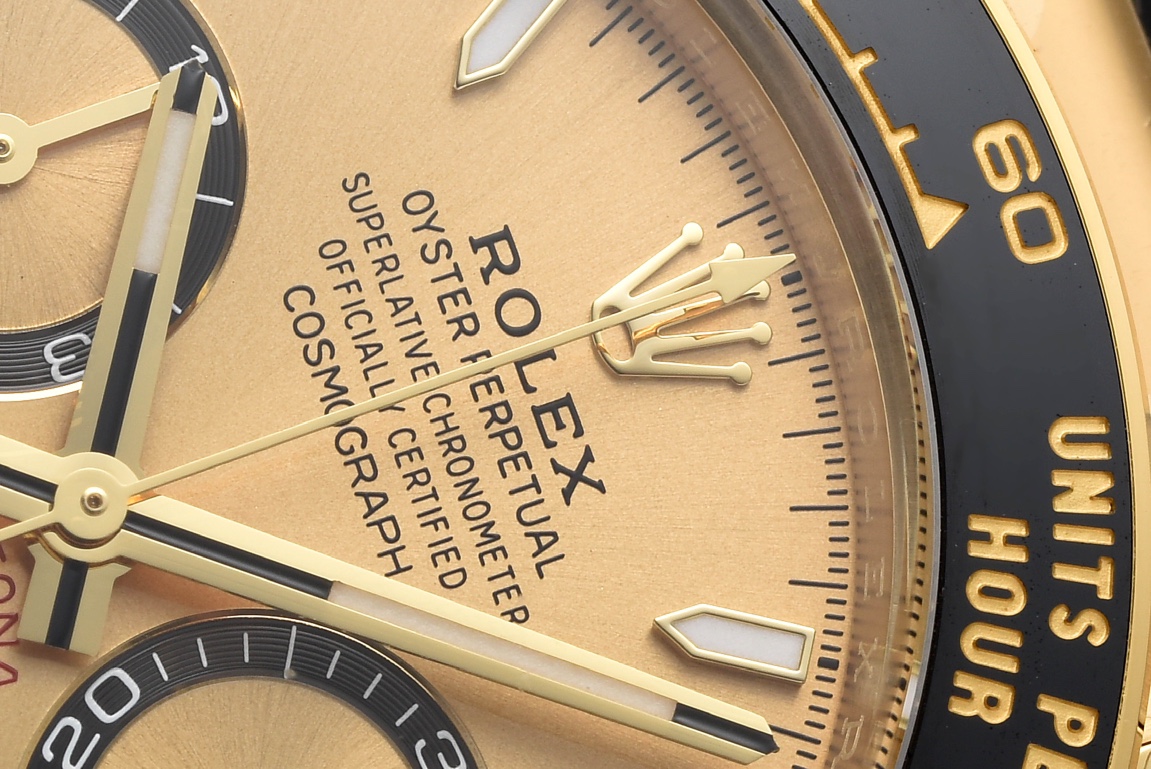 Super Clone Watch Rolex Daytona 126518 Yellow Gold Case Golden Dial and Black Counter Rings Oysterflex Strap 4131 Movement 05 Super Clone Watch Rolex Daytona 126518 Yellow Gold Case Golden Dial and Black Counter Rings Oysterflex Strap 4131 Movement 05