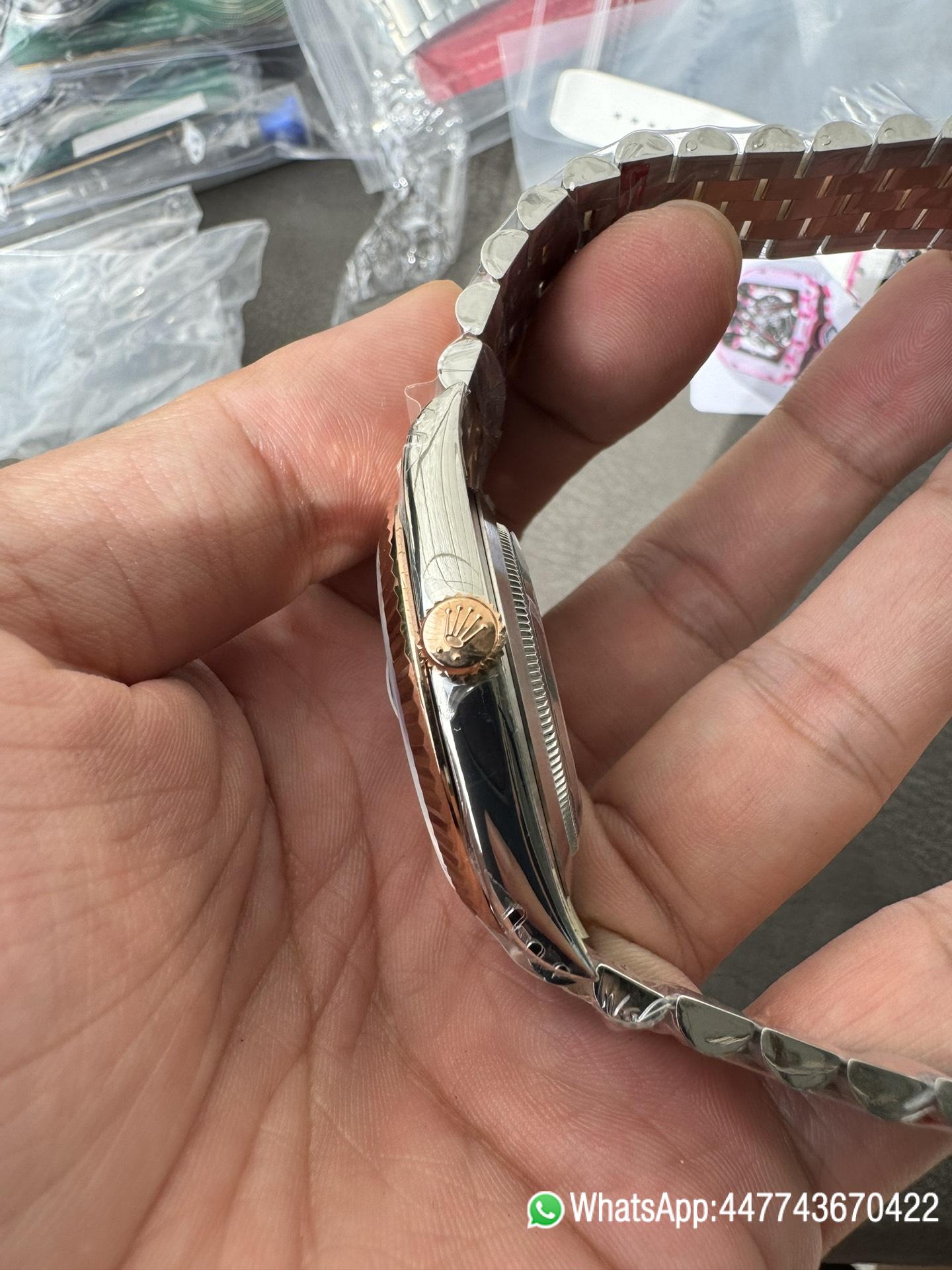 Super Clone Watch Datejust 41 M126331 0020 Grey Fluted Motif Dial Rose Gold and Oyster Steel Bracelet SH3235 Movement 05 Super Clone Watch Datejust 41 M126331 0020 Grey Fluted Motif Dial Rose Gold and Oyster Steel Bracelet SH3235 Movement 05