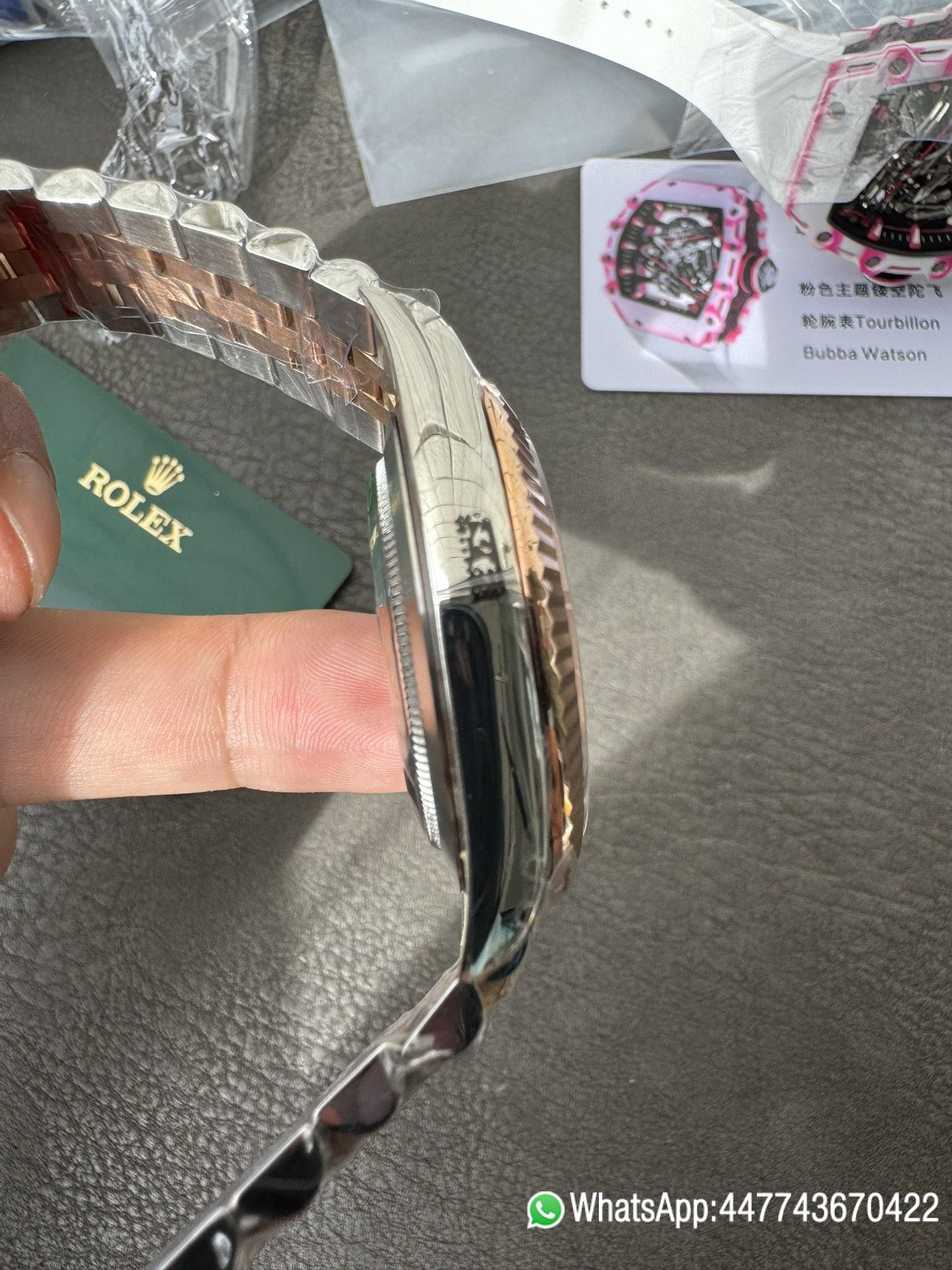 Super Clone Watch Datejust 41 M126331 0020 Grey Fluted Motif Dial Rose Gold and Oyster Steel Bracelet SH3235 Movement 06 Super Clone Watch Datejust 41 M126331 0020 Grey Fluted Motif Dial Rose Gold and Oyster Steel Bracelet SH3235 Movement 06
