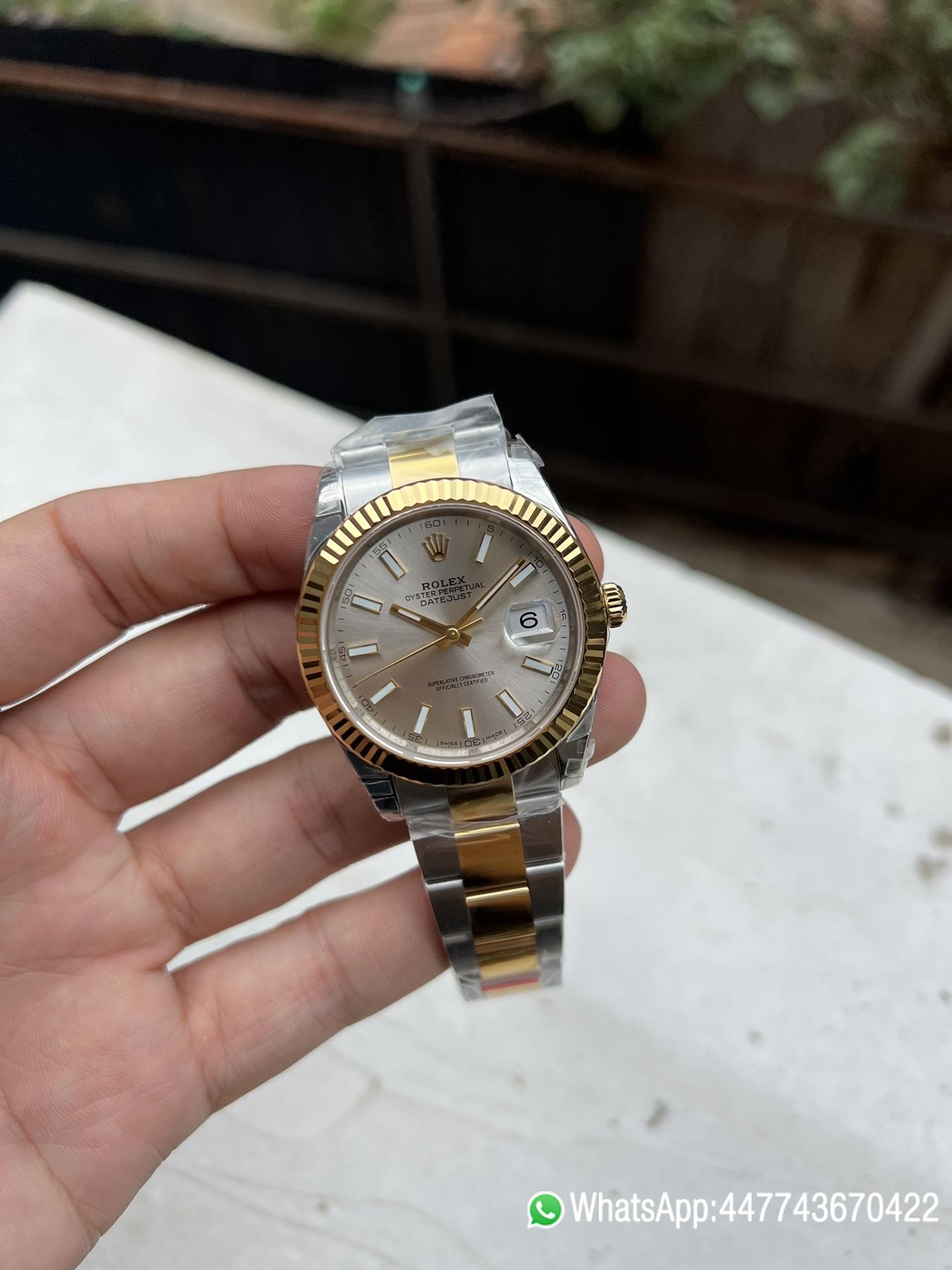 Super Clone Watch Datejust 41 M126333 0001 Silver Dial Yellow Gold Fluted Bezel Yellow Gold and Steel Oyster Bracelet SH3235 Movement 01 Super Clone Watch Datejust 41 M126333 0001 Silver Dial Yellow Gold Fluted Bezel Yellow Gold and Steel Oyster Bracelet SH3235 Movement 01