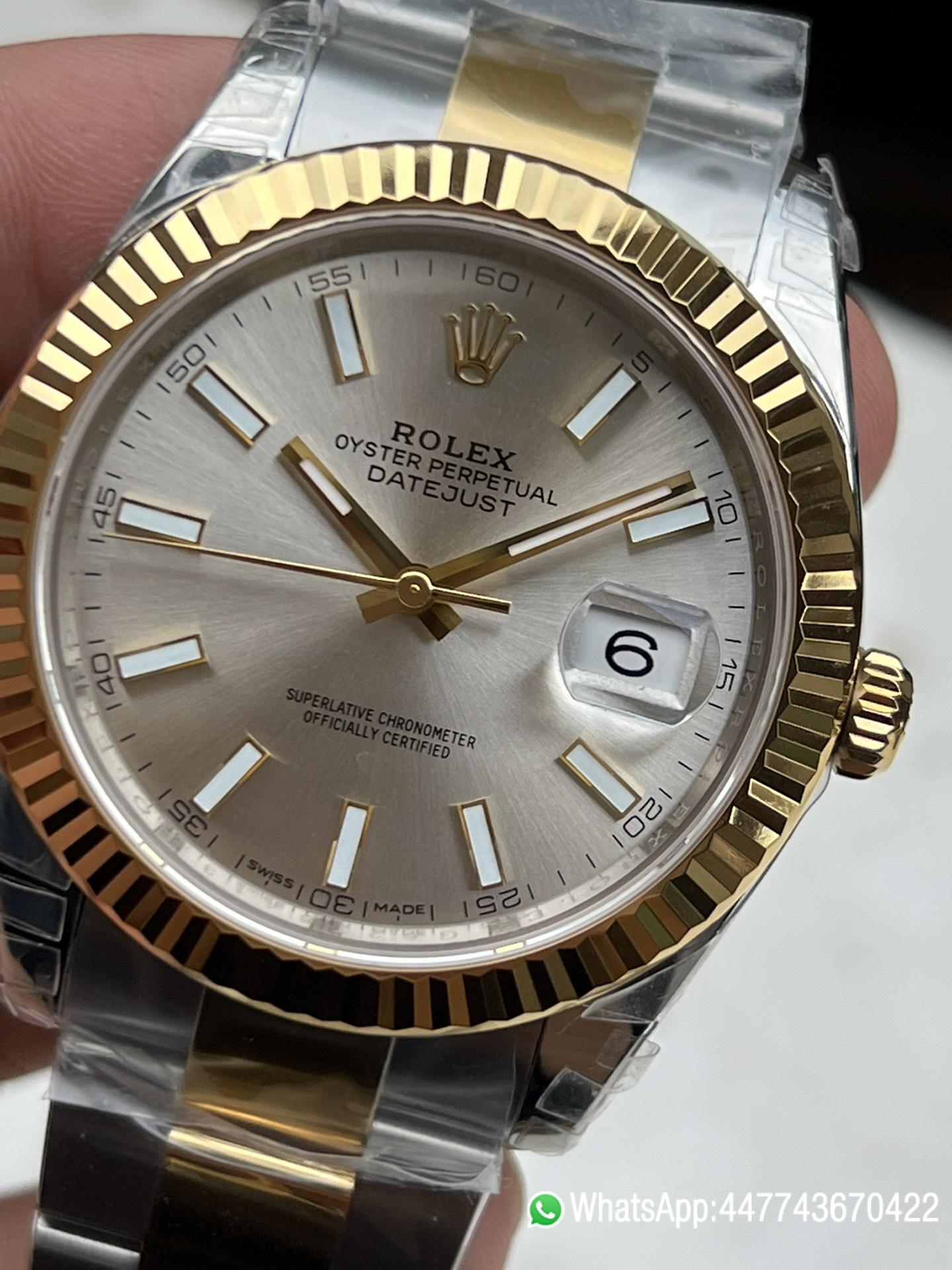 Super Clone Watch Datejust 41 M126333 0001 Silver Dial Yellow Gold Fluted Bezel Yellow Gold and Steel Oyster Bracelet SH3235 Movement 02 Super Clone Watch Datejust 41 M126333 0001 Silver Dial Yellow Gold Fluted Bezel Yellow Gold and Steel Oyster Bracelet SH3235 Movement 02