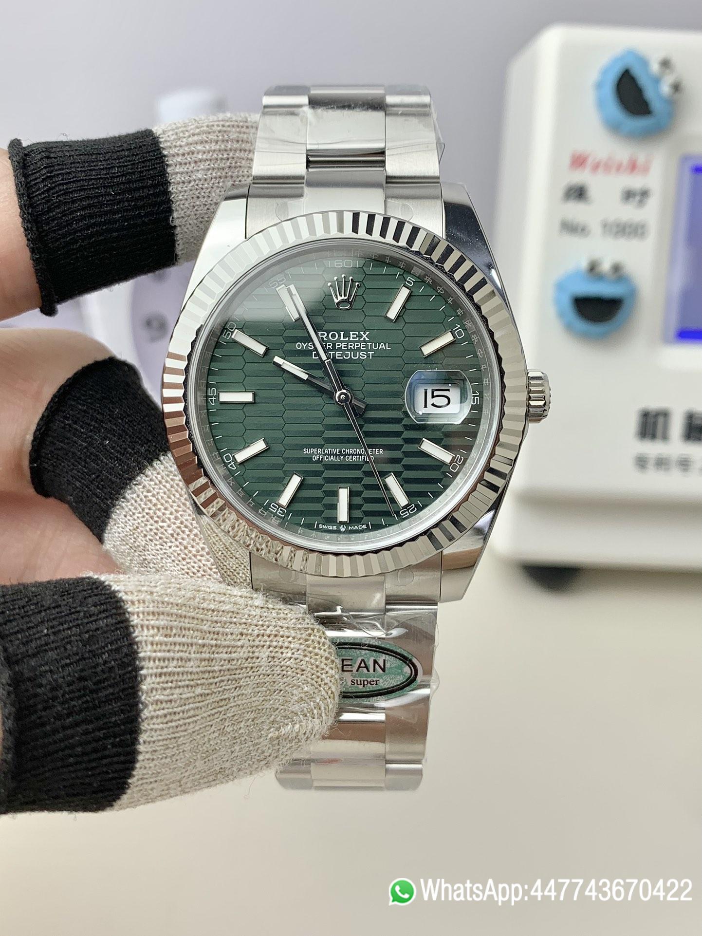 Super Clone Watch Rolex Datejust 41 N126334 0029 Green Fluted Motif Dial 904L Steel Material Oyster Bracelet SH3235 Cabiler 01 Super Clone Watch Rolex Datejust 41 N126334 0029 Green Fluted Motif Dial 904L Steel Material Oyster Bracelet SH3235 Cabiler 01