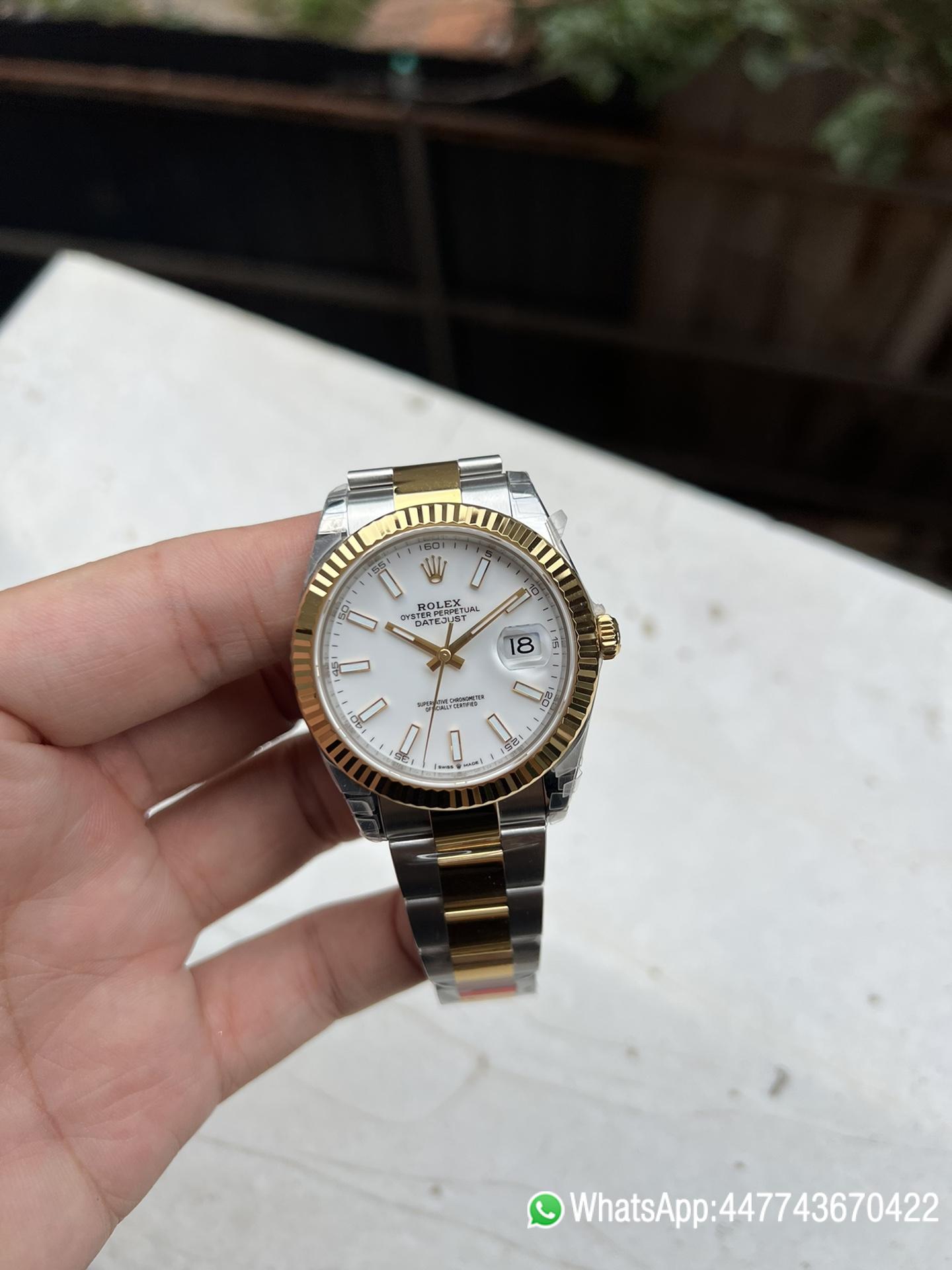 Super Clone Watch Rolex Datejust 41mm 126333 White Dial Yellow Gold and Oystersteel Bracelet SH3235 Movement 01 Super Clone Watch Rolex Datejust 41mm 126333 White Dial Yellow Gold and Oystersteel Bracelet SH3235 Movement 01