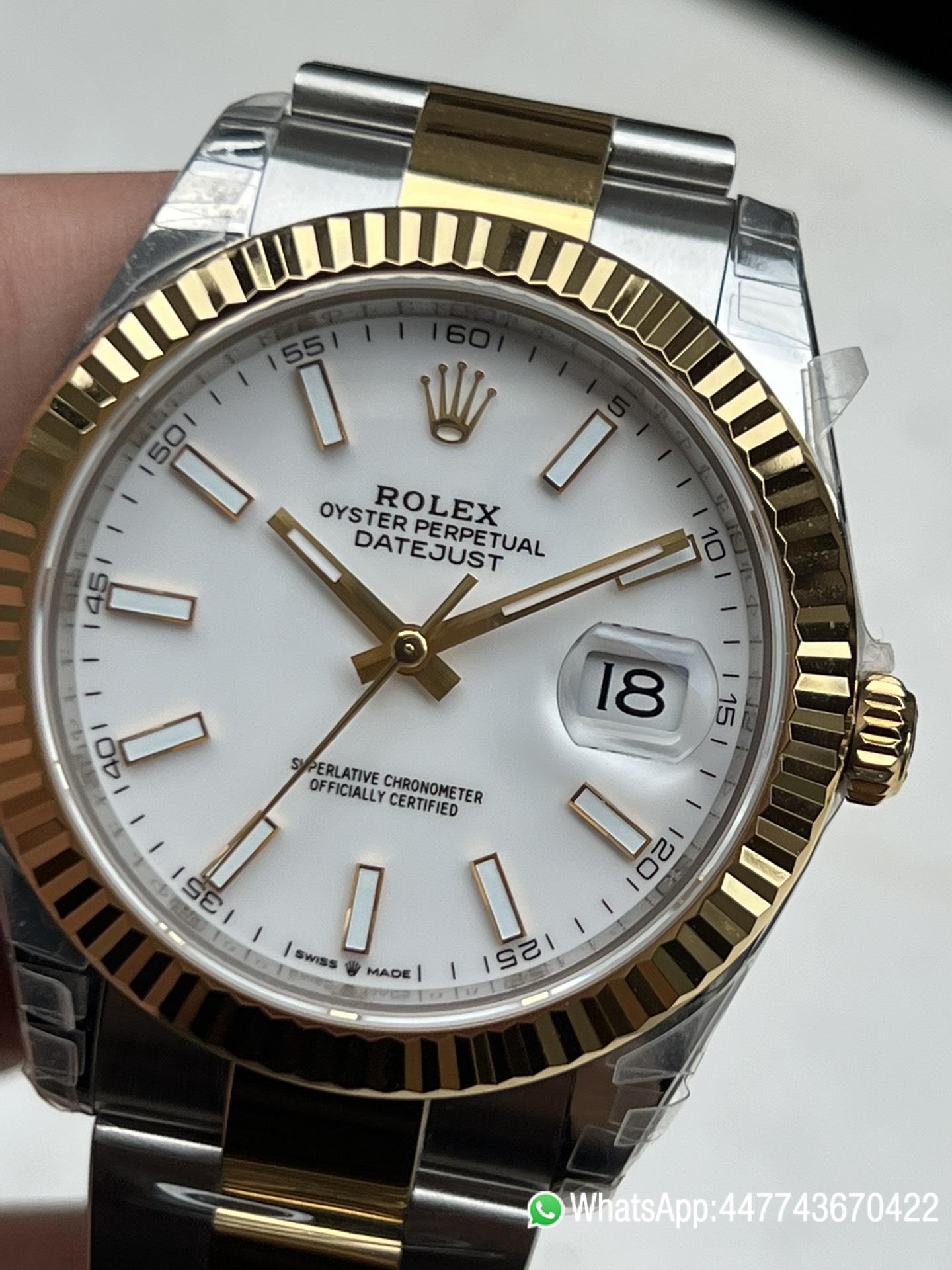 Super Clone Watch Rolex Datejust 41mm 126333 White Dial Yellow Gold and Oystersteel Bracelet SH3235 Movement 02 Super Clone Watch Rolex Datejust 41mm 126333 White Dial Yellow Gold and Oystersteel Bracelet SH3235 Movement 02
