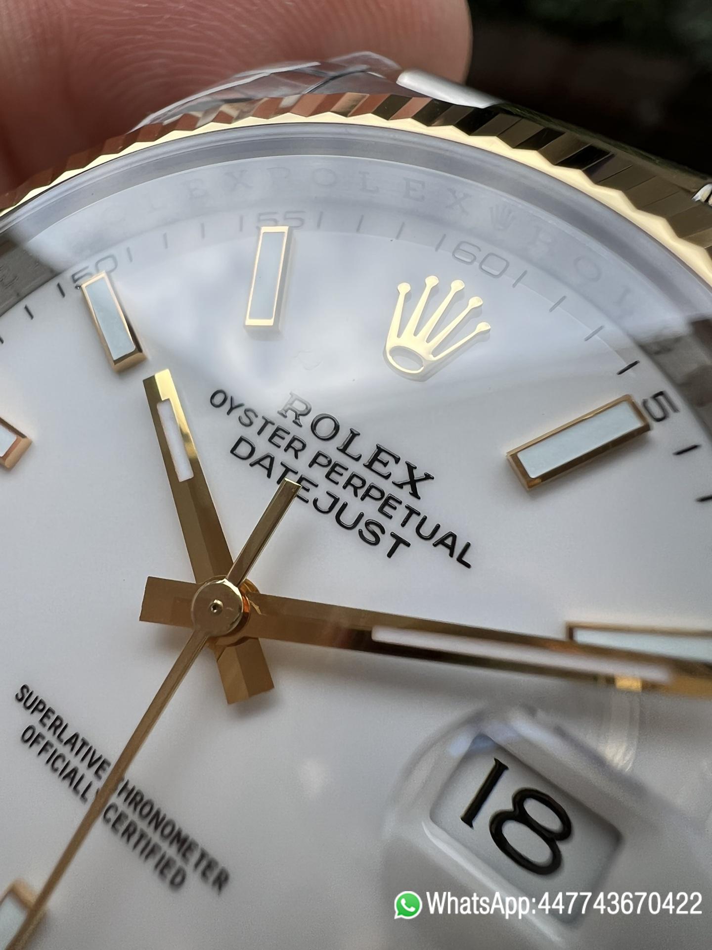 Super Clone Watch Rolex Datejust 41mm 126333 White Dial Yellow Gold and Oystersteel Bracelet SH3235 Movement 03 Super Clone Watch Rolex Datejust 41mm 126333 White Dial Yellow Gold and Oystersteel Bracelet SH3235 Movement 03