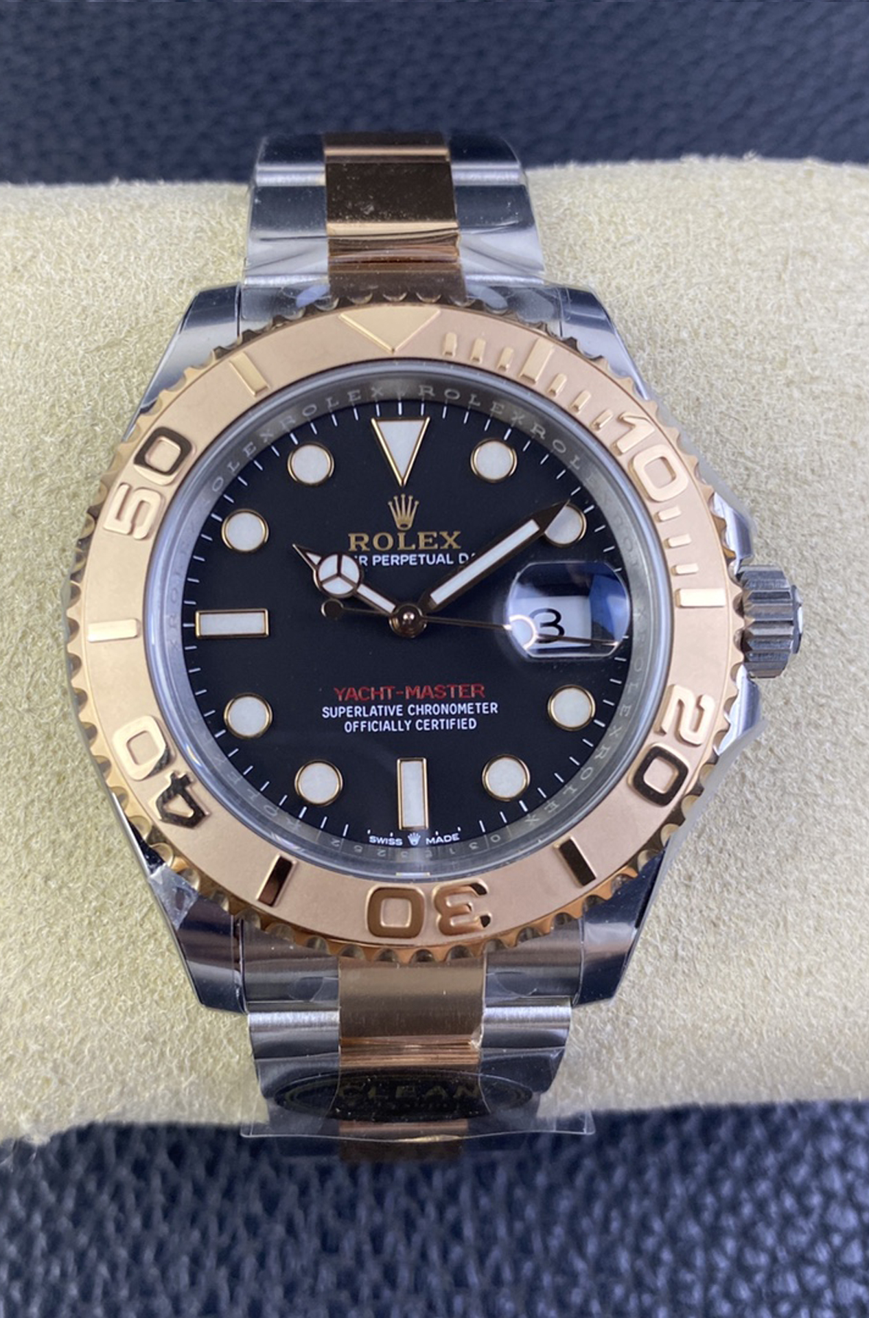 Victory Factory Watch Yacht Master 40 126621 Black Dial Oystersteel and Everose Gold with Oyster Bracelet Super Clone 3235 Movement 000 Clean Factory Watch Yacht Master 40 126621 Black Dial Oystersteel and Everose Gold with Oyster Bracelet Super Clone 3235 Movement 000