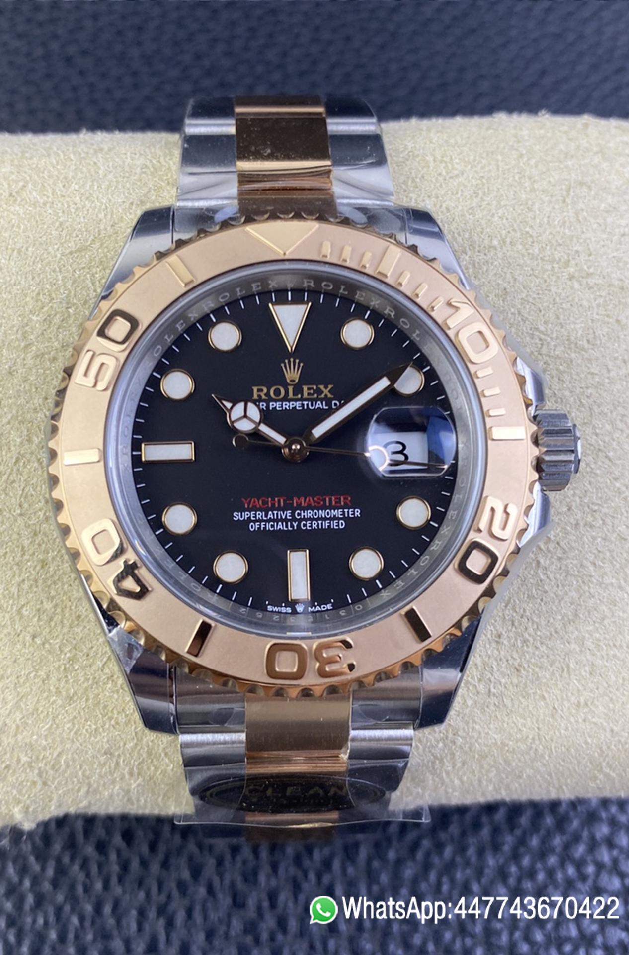Super Clone Watch Yacht Master 40 126621 Black Dial Oystersteel and Everose Gold with Oyster Bracelet Super Clone 3235 Movement 000 Super Clone Watch Yacht Master 40 126621 Black Dial Oystersteel and Everose Gold with Oyster Bracelet Super Clone 3235 Movement 000