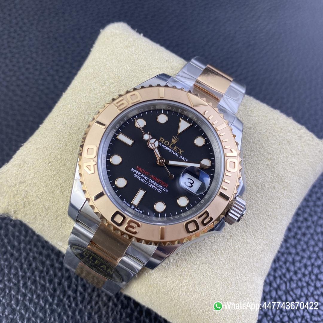 Super Clone Watch Yacht Master 40 126621 Black Dial Oystersteel and Everose Gold with Oyster Bracelet Super Clone 3235 Movement 03 Super Clone Watch Yacht Master 40 126621 Black Dial Oystersteel and Everose Gold with Oyster Bracelet Super Clone 3235 Movement 03