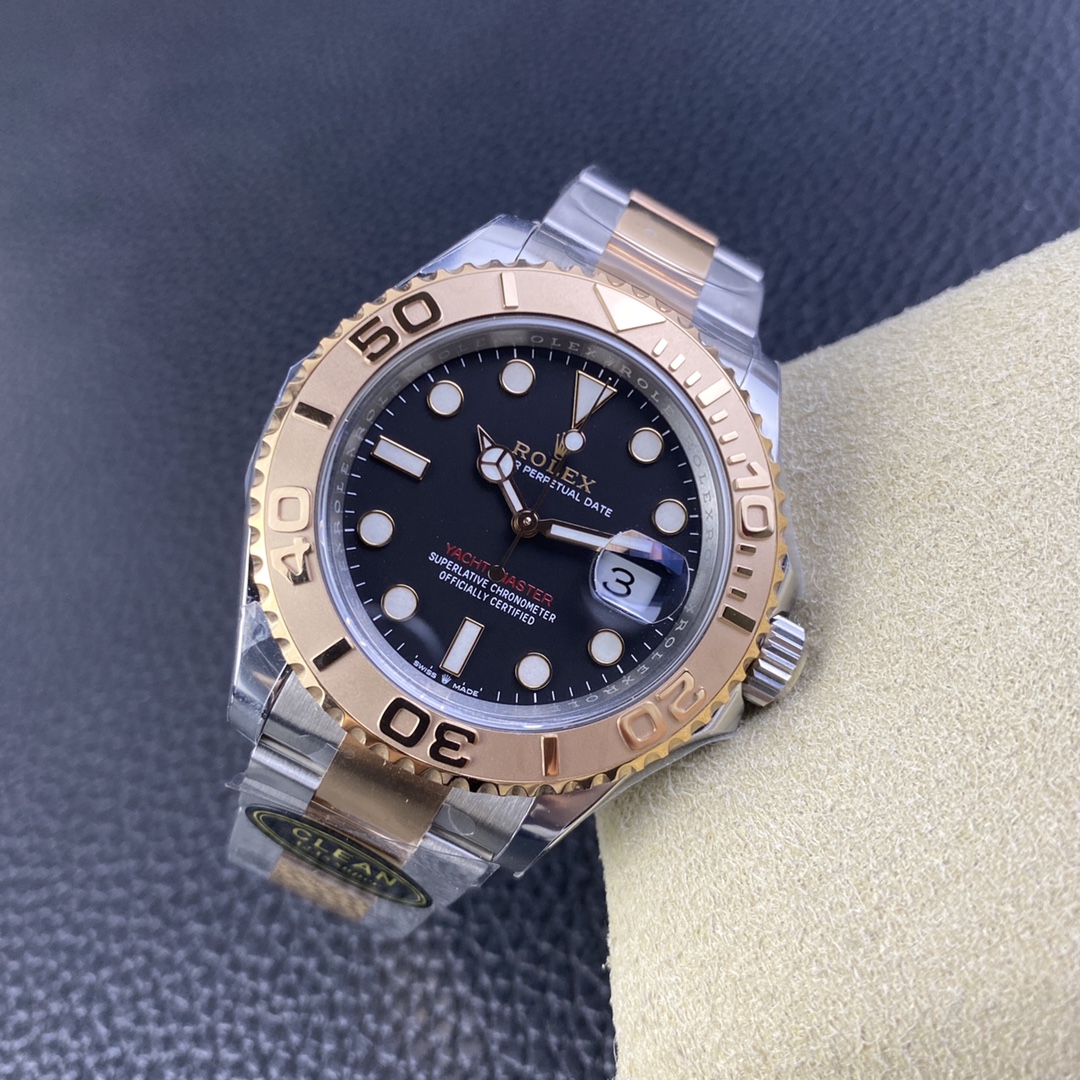 Victory Factory Watch Yacht Master 40 126621 Black Dial Oystersteel and Everose Gold with Oyster Bracelet Super Clone 3235 Movement 04 Clean Factory Watch Yacht Master 40 126621 Black Dial Oystersteel and Everose Gold with Oyster Bracelet Super Clone 3235 Movement 04