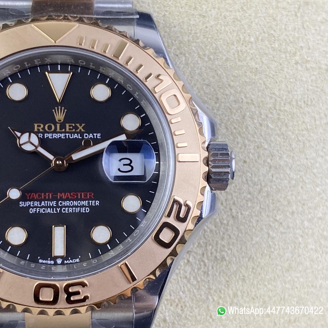 Super Clone Watch Yacht Master 40 126621 Black Dial Oystersteel and Everose Gold with Oyster Bracelet Super Clone 3235 Movement 05 Super Clone Watch Yacht Master 40 126621 Black Dial Oystersteel and Everose Gold with Oyster Bracelet Super Clone 3235 Movement 05