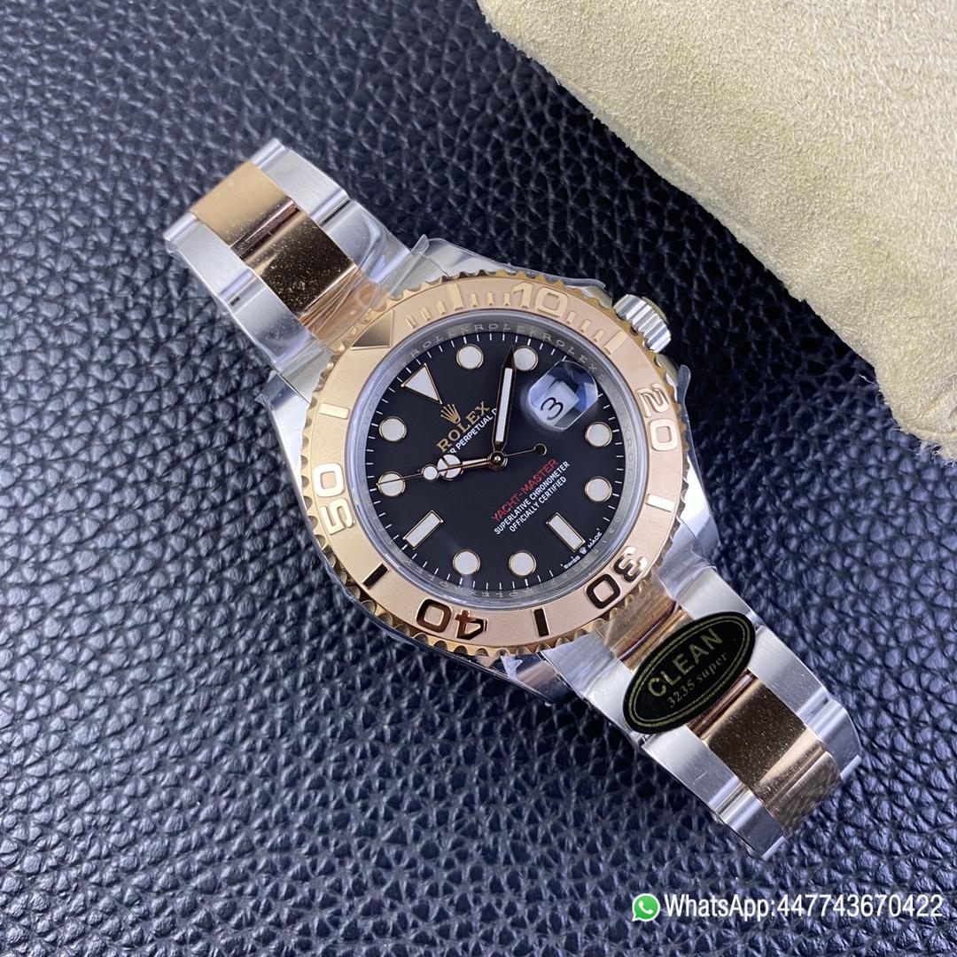 Super Clone Watch Yacht Master 40 126621 Black Dial Oystersteel and Everose Gold with Oyster Bracelet Super Clone 3235 Movement 06 Super Clone Watch Yacht Master 40 126621 Black Dial Oystersteel and Everose Gold with Oyster Bracelet Super Clone 3235 Movement 06