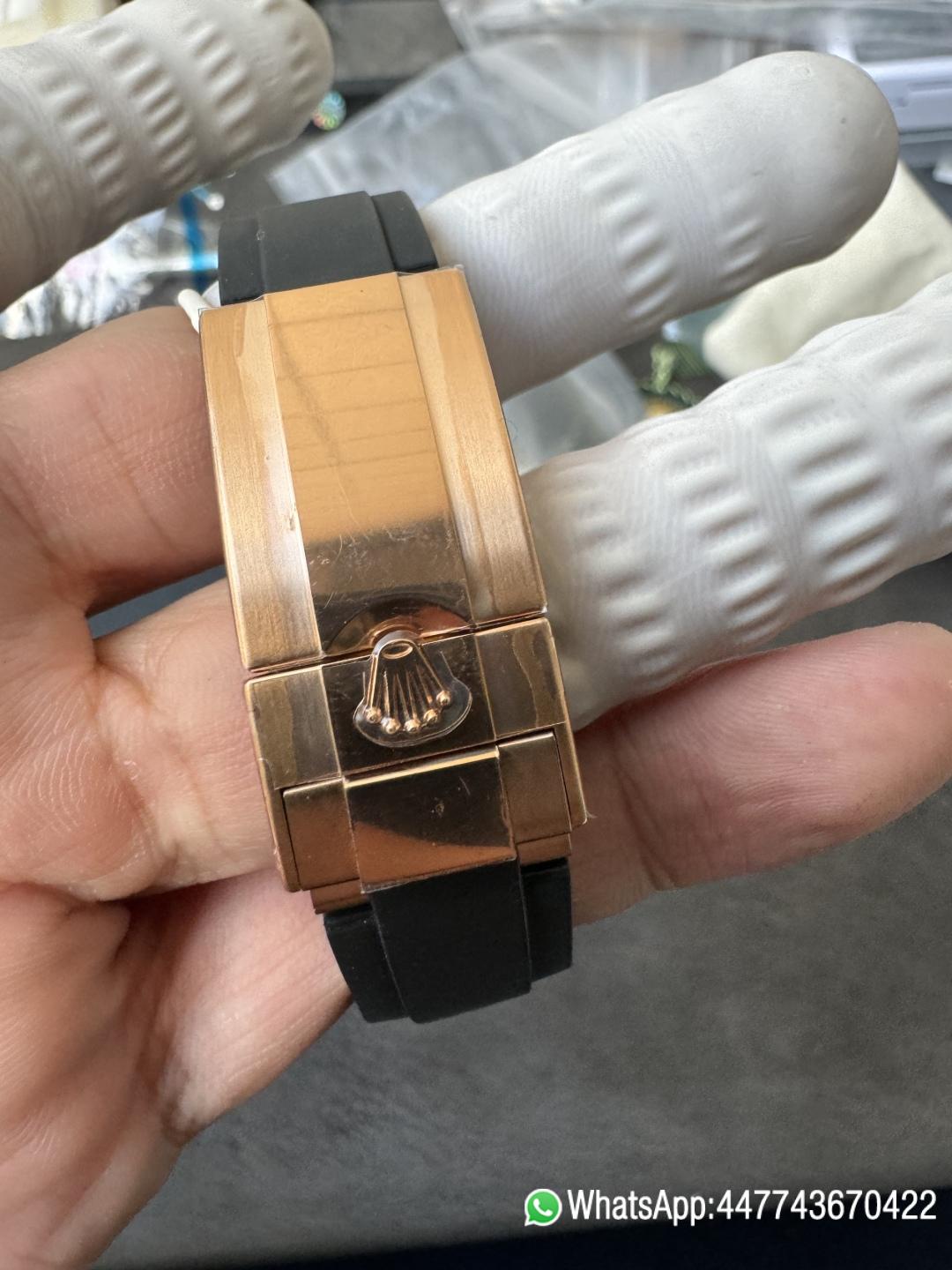 Super Clone Rolex Daytona 116515LN Rose Gold Case Chocolate Dial with Black Number Markers Black Ceramic Bezel DD4130 Oysterflex Strap 14 Super Clone Rolex Daytona 116515LN Rose Gold Case Chocolate Dial with Black Number Markers Black Ceramic Bezel DD4130 Oysterflex Strap 14