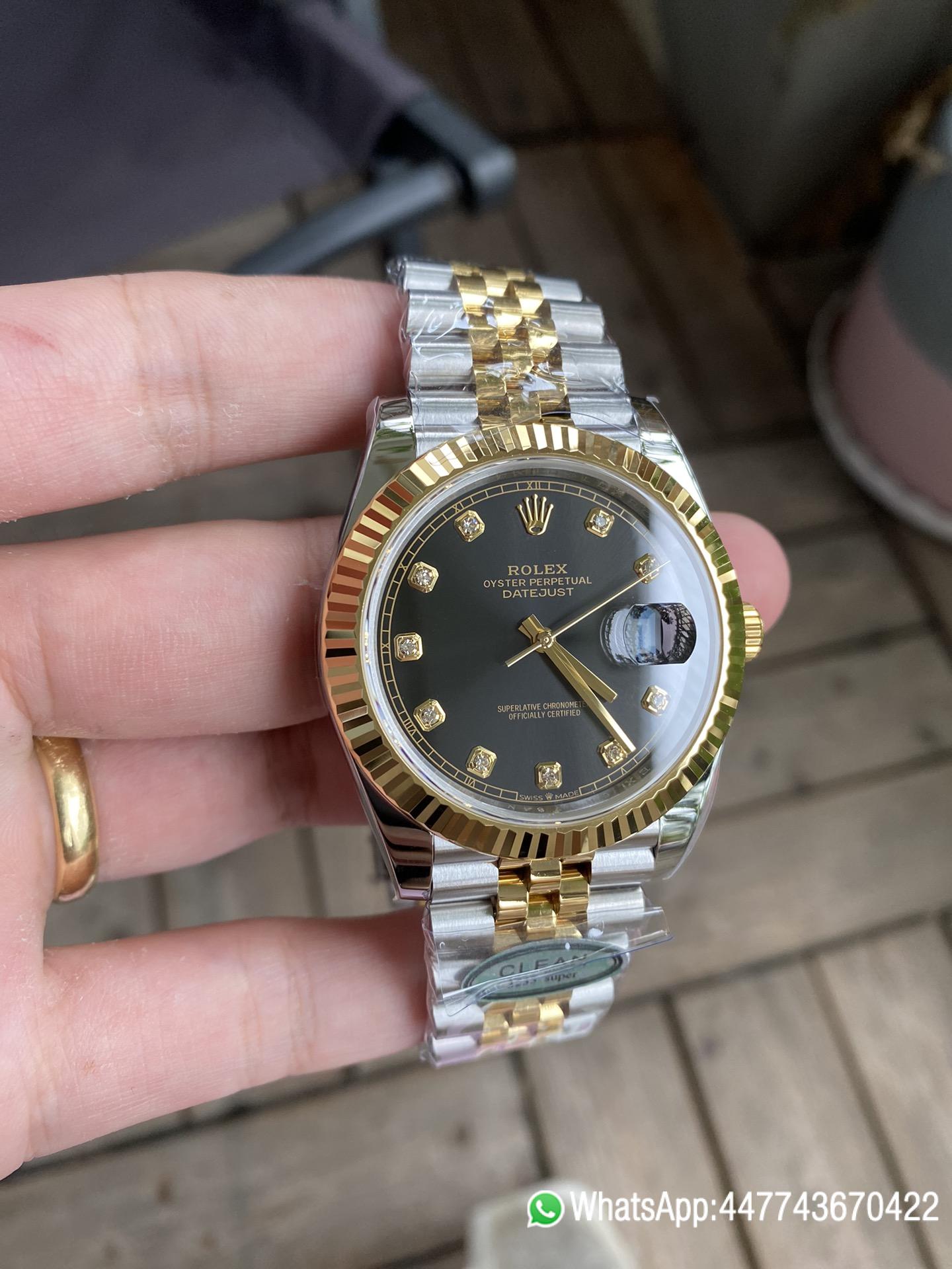 Super Clone Watch Datejust 36 126233 Black Dial Diamond Hour Markers Yellow Gold Bezel Two Tone Jubilee Bracelet 3235 Caliber 04 Super Clone Watch Datejust 36 126233 Black Dial Diamond Hour Markers Yellow Gold Bezel Two Tone Jubilee Bracelet 3235 Caliber 04