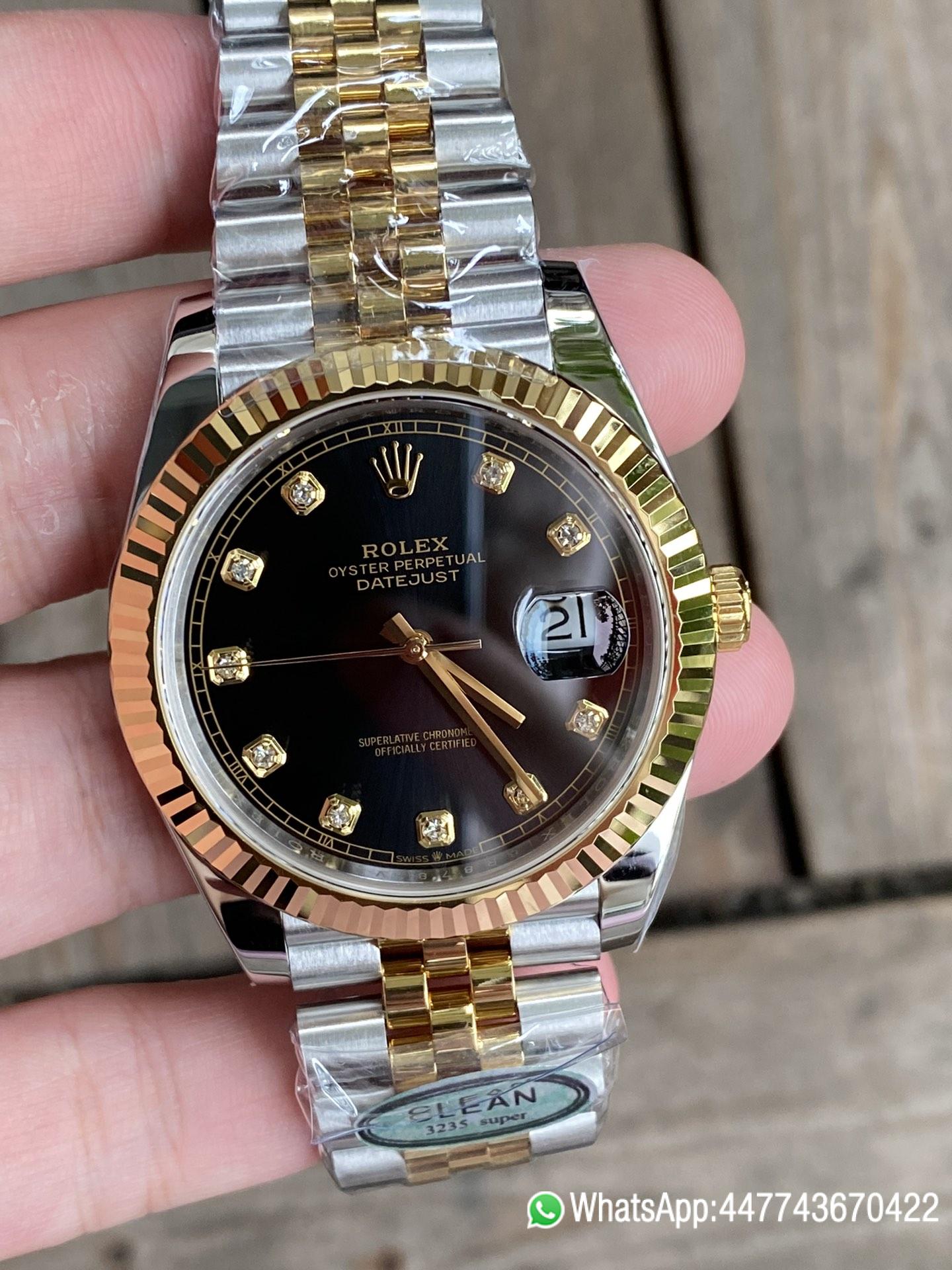 Super Clone Watch Datejust 36 126233 Black Dial Diamond Hour Markers Yellow Gold Bezel Two Tone Jubilee Bracelet 3235 Caliber 12 Super Clone Watch Datejust 36 126233 Black Dial Diamond Hour Markers Yellow Gold Bezel Two Tone Jubilee Bracelet 3235 Caliber 12