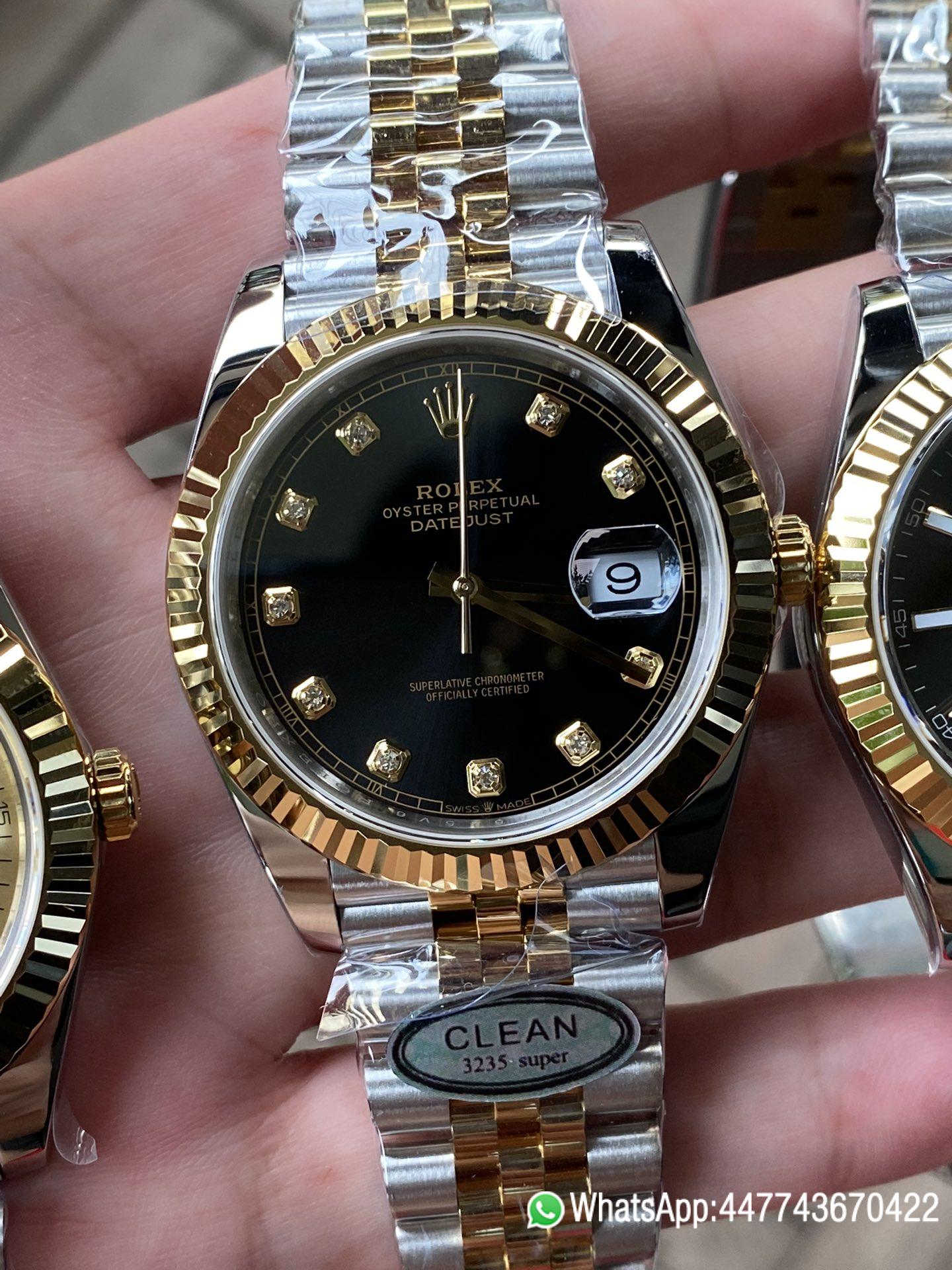 Super Clone Watch Datejust 36 126233 Black Dial Diamond Hour Markers Yellow Gold Bezel Two Tone Jubilee Bracelet 3235 Caliber 13 Super Clone Watch Datejust 36 126233 Black Dial Diamond Hour Markers Yellow Gold Bezel Two Tone Jubilee Bracelet 3235 Caliber 13