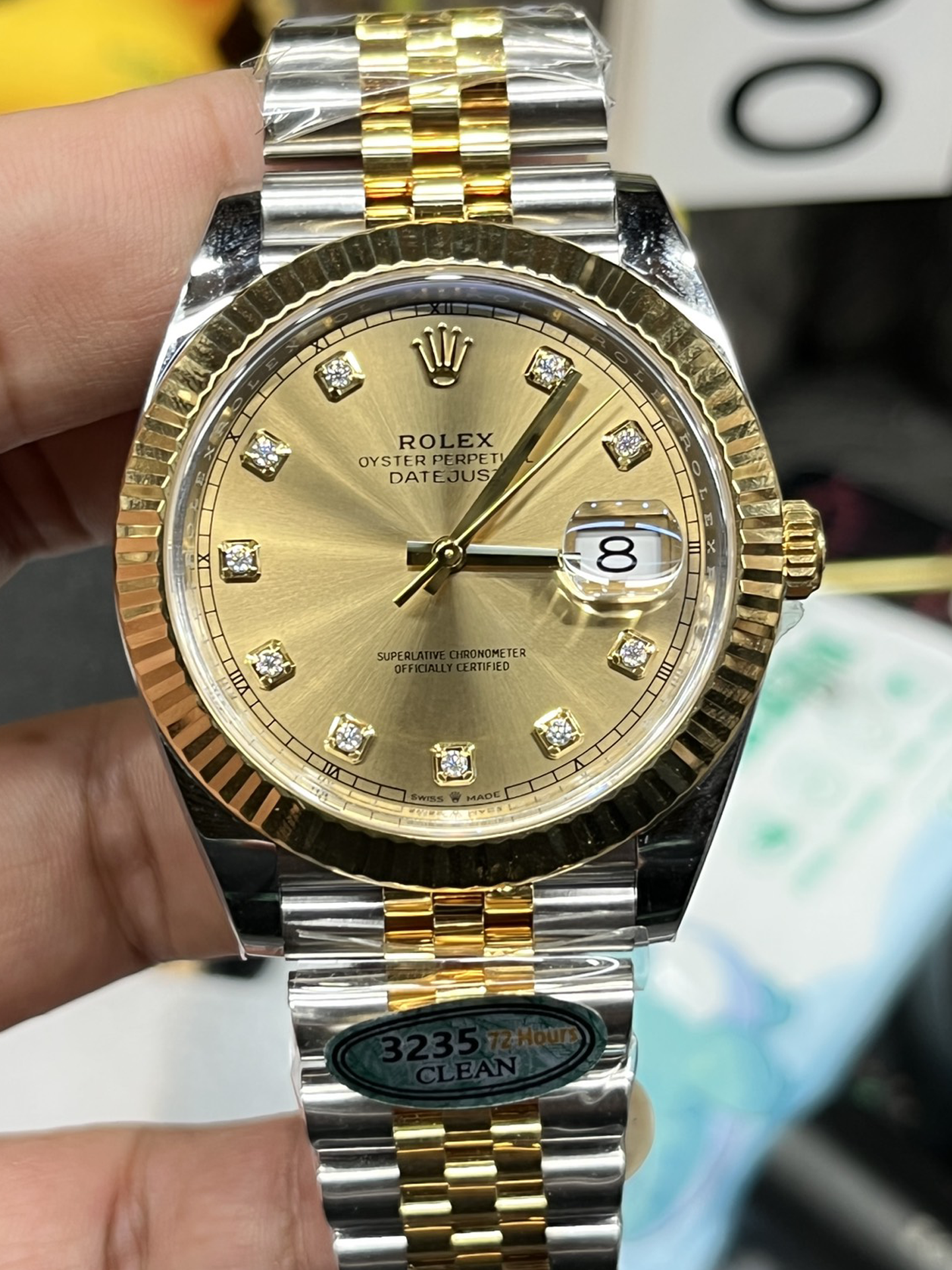 Victory Factory Watch Datejust 36 126233 Yellow Gold Dial Bezel Diamonds Hour Markers Two Tone Jubilee Bracelet 3235 Caliber 00 Clean Factory Watch Datejust 36 126233 Yellow Gold Dial Bezel Diamonds Hour Markers Two Tone Jubilee Bracelet 3235 Caliber 00