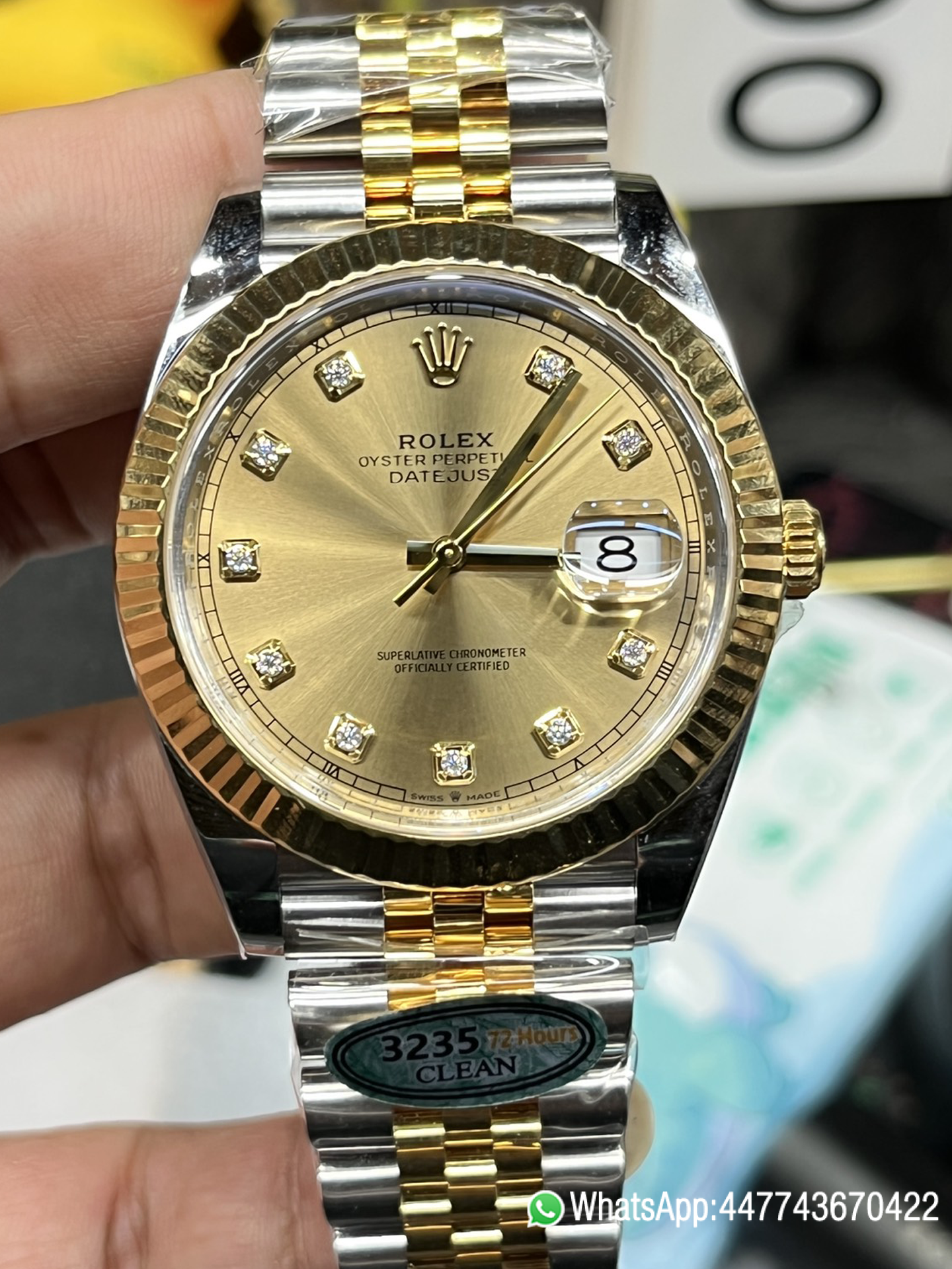 Super Clone Watch Datejust 36 126233 Yellow Gold Dial Bezel Diamonds Hour Markers Two Tone Jubilee Bracelet 3235 Caliber 00 Super Clone Watch Datejust 36 126233 Yellow Gold Dial Bezel Diamonds Hour Markers Two Tone Jubilee Bracelet 3235 Caliber 00