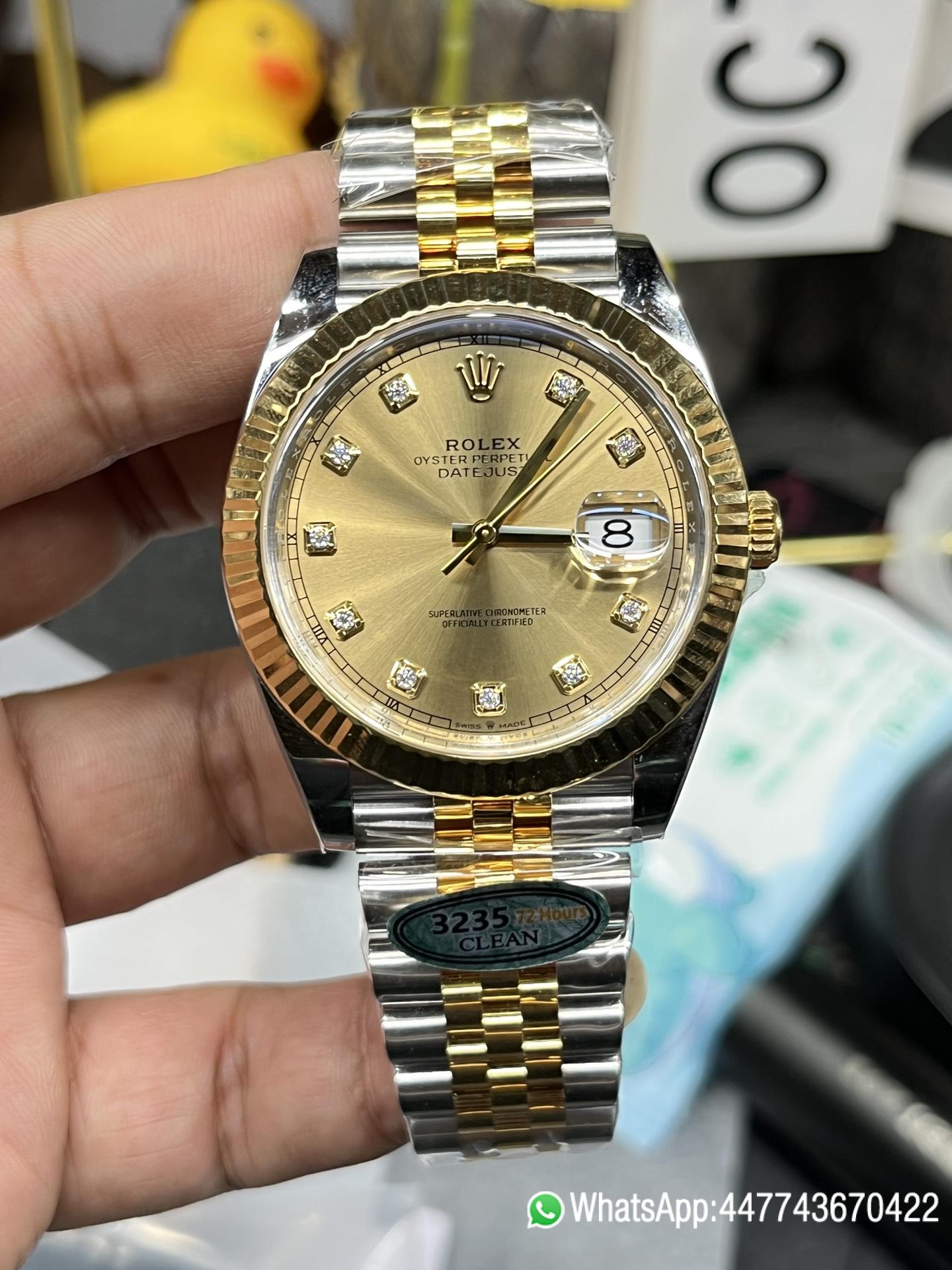 Super Clone Watch Datejust 36 126233 Yellow Gold Dial Bezel Diamonds Hour Markers Two Tone Jubilee Bracelet 3235 Caliber 01 Super Clone Watch Datejust 36 126233 Yellow Gold Dial Bezel Diamonds Hour Markers Two Tone Jubilee Bracelet 3235 Caliber 01