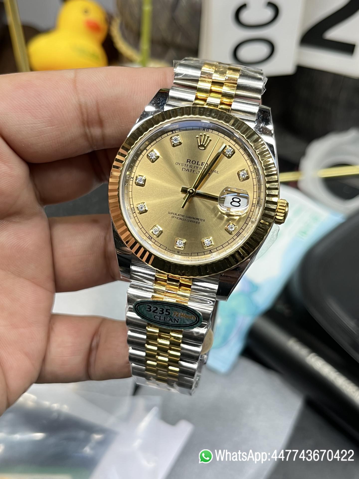 Super Clone Watch Datejust 36 126233 Yellow Gold Dial Bezel Diamonds Hour Markers Two Tone Jubilee Bracelet 3235 Caliber 03 Super Clone Watch Datejust 36 126233 Yellow Gold Dial Bezel Diamonds Hour Markers Two Tone Jubilee Bracelet 3235 Caliber 03