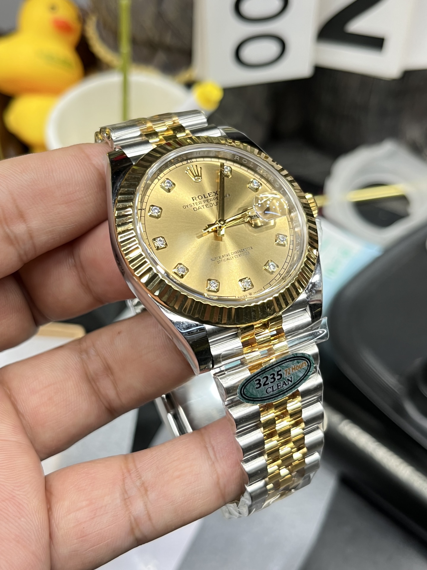 Victory Factory Watch Datejust 36 126233 Yellow Gold Dial Bezel Diamonds Hour Markers Two Tone Jubilee Bracelet 3235 Caliber 05 Clean Factory Watch Datejust 36 126233 Yellow Gold Dial Bezel Diamonds Hour Markers Two Tone Jubilee Bracelet 3235 Caliber 05