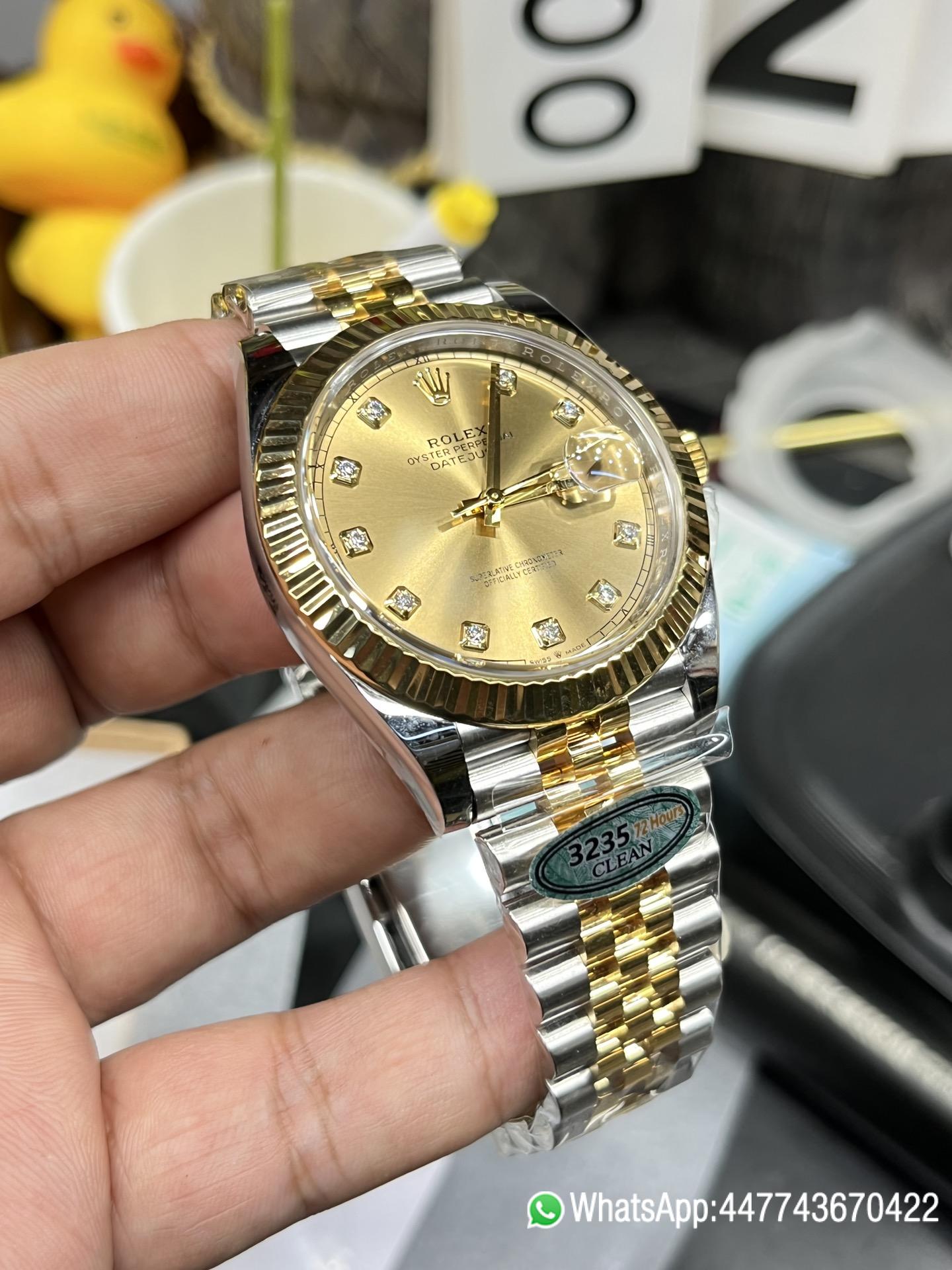 Super Clone Watch Datejust 36 126233 Yellow Gold Dial Bezel Diamonds Hour Markers Two Tone Jubilee Bracelet 3235 Caliber 05 Super Clone Watch Datejust 36 126233 Yellow Gold Dial Bezel Diamonds Hour Markers Two Tone Jubilee Bracelet 3235 Caliber 05