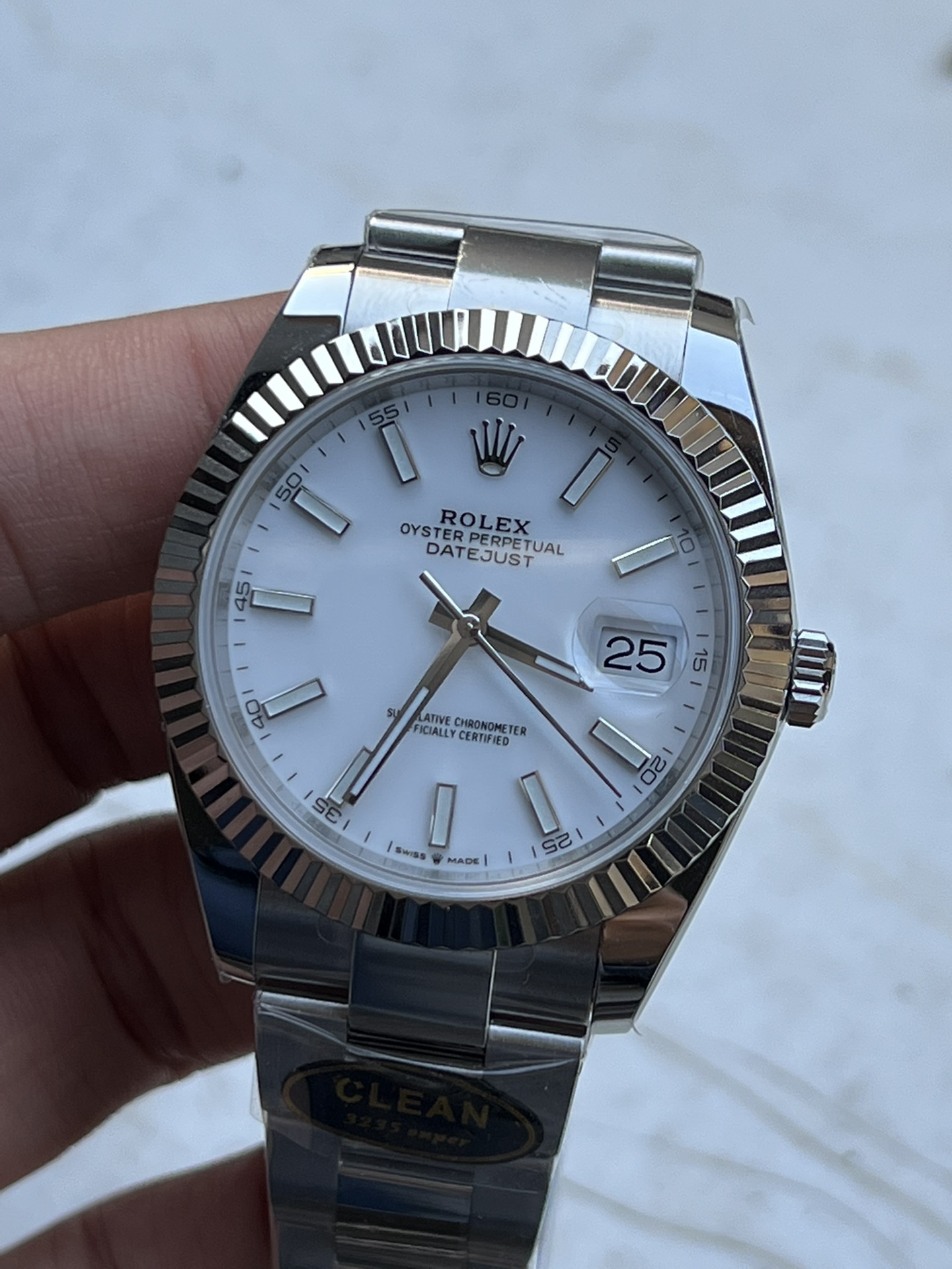 Victory Factory Watch Rolex Datejust 41 126334 White Dial Luminous Hour Markers Oyster Bracelet SH3235 Movement 72 Hours Power Reserve 02 Clean Factory Watch Rolex Datejust 41 126334 White Dial Luminous Hour Markers Oyster Bracelet SH3235 Movement 72 Hours Power Reserve 02