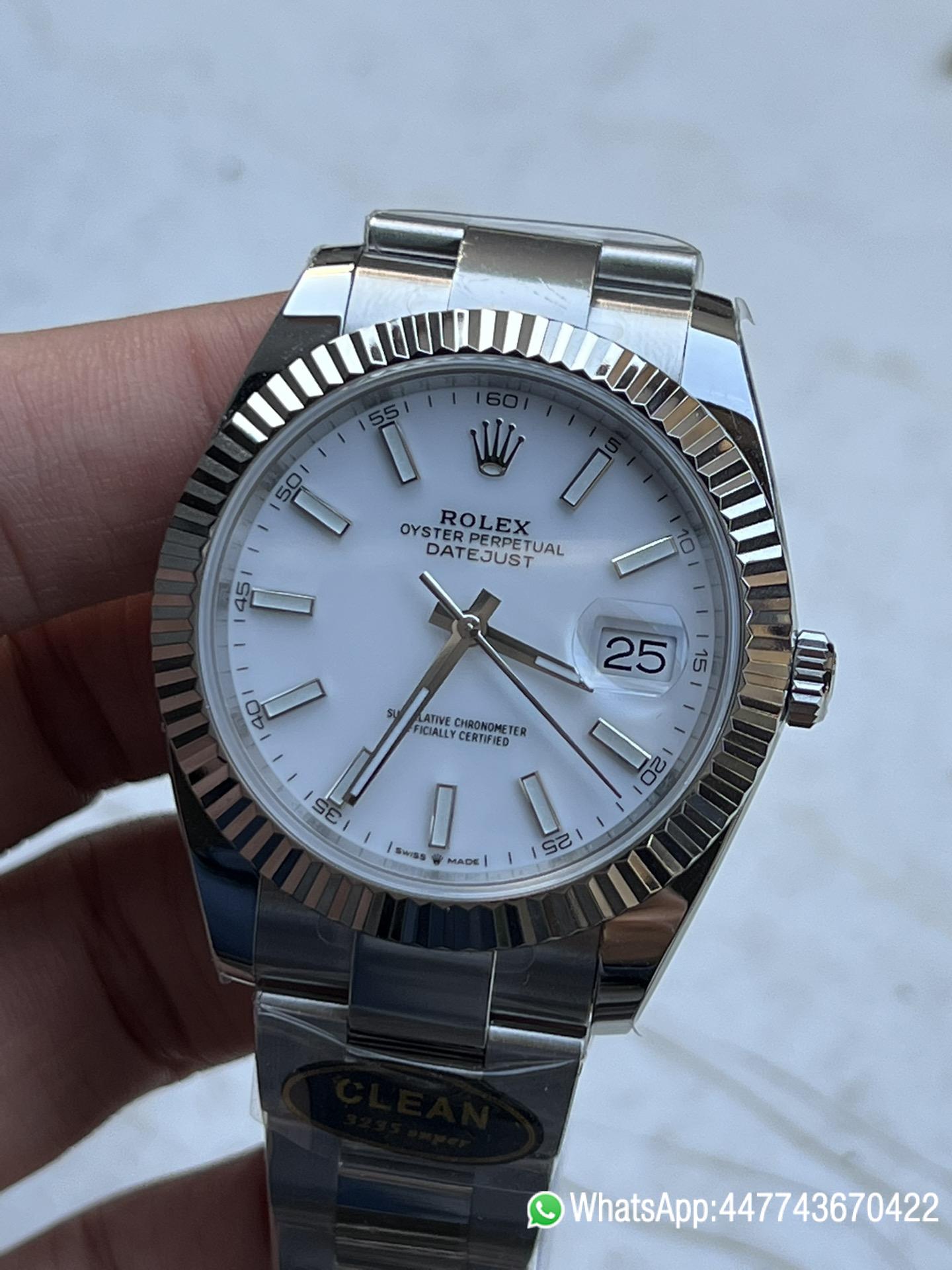 Super Clone Watch Rolex Datejust 41 126334 White Dial Luminous Hour Markers Oyster Bracelet SH3235 Movement 72 Hours Power Reserve 02 Super Clone Watch Rolex Datejust 41 126334 White Dial Luminous Hour Markers Oyster Bracelet SH3235 Movement 72 Hours Power Reserve 02