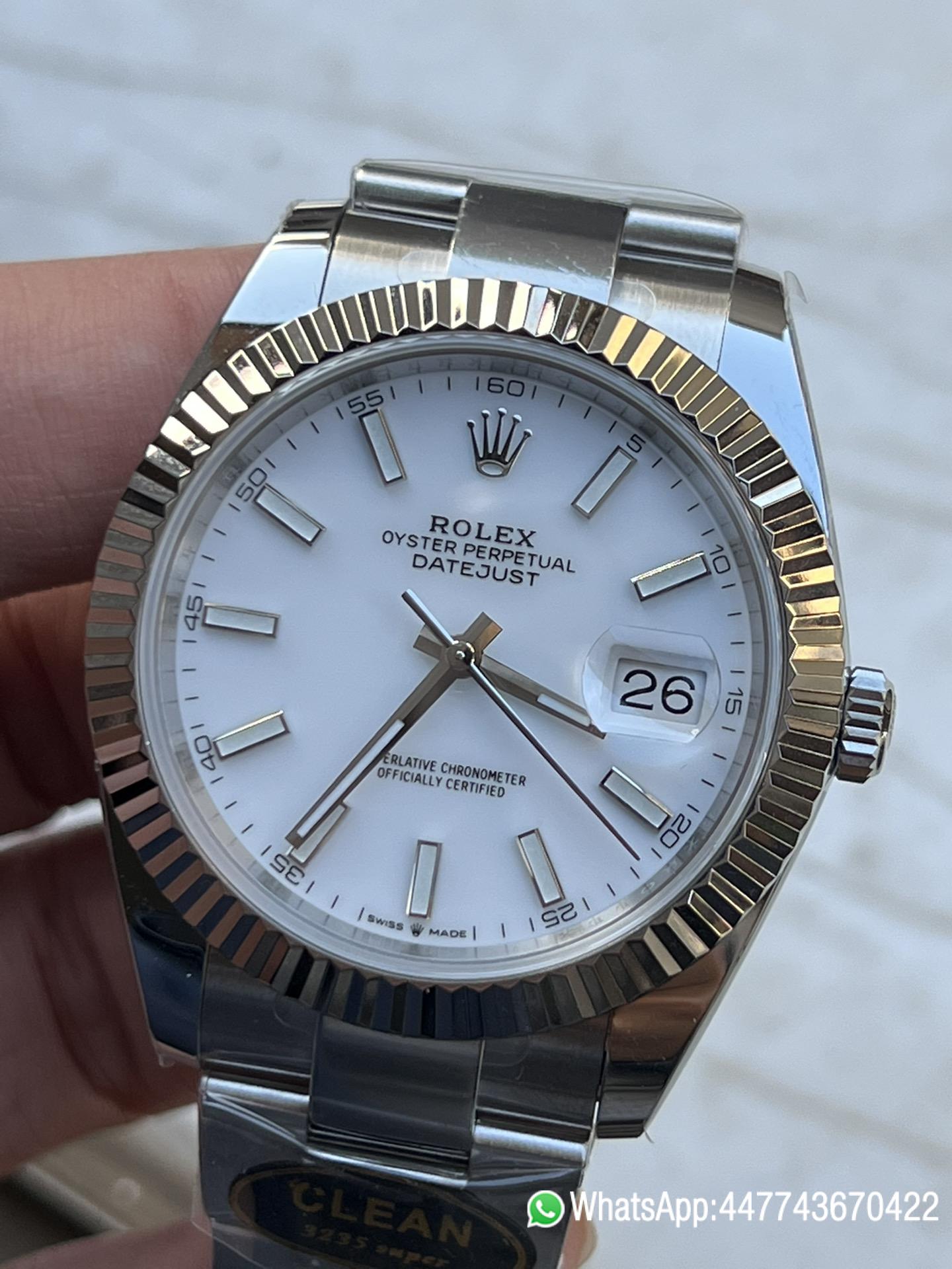 Super Clone Watch Rolex Datejust 41 126334 White Dial Luminous Hour Markers Oyster Bracelet SH3235 Movement 72 Hours Power Reserve 03 Super Clone Watch Rolex Datejust 41 126334 White Dial Luminous Hour Markers Oyster Bracelet SH3235 Movement 72 Hours Power Reserve 03