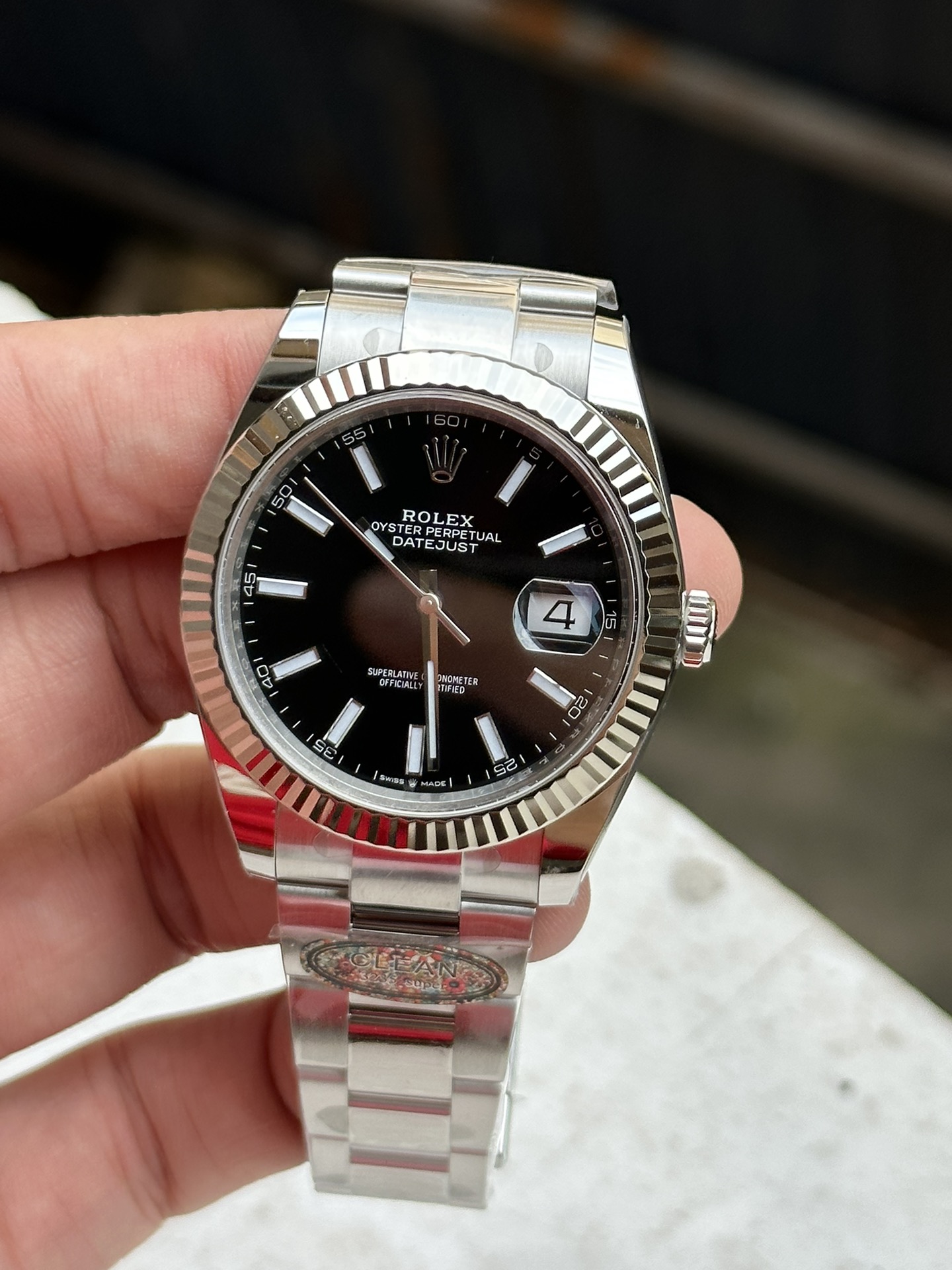 Victory Factory Watch Rolex Datejust 41mm 126334 Black Dial Fluted Bezel Luminous Hour Markers Oyster Bracelet SH3235 Movement 01 Clean Factory Watch Rolex Datejust 41mm 126334 Black Dial Fluted Bezel Luminous Hour Markers Oyster Bracelet SH3235 Movement 01