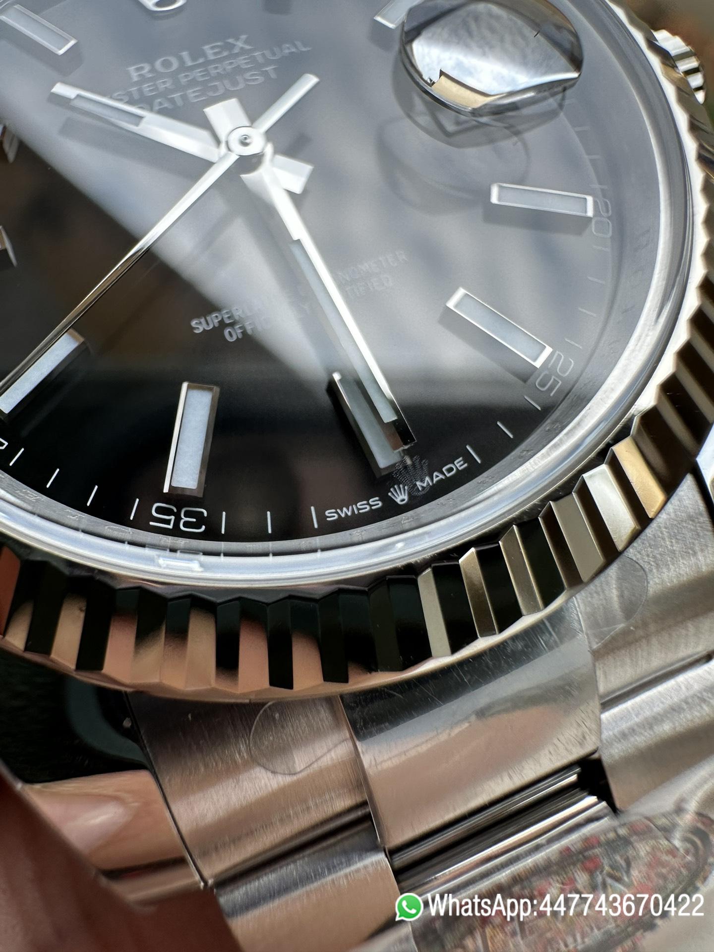 Super Clone Watch Rolex Datejust 41mm 126334 Black Dial Fluted Bezel Luminous Hour Markers Oyster Bracelet SH3235 Movement 04 Super Clone Watch Rolex Datejust 41mm 126334 Black Dial Fluted Bezel Luminous Hour Markers Oyster Bracelet SH3235 Movement 04