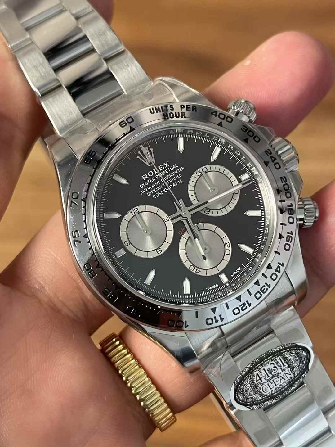 Victory Factory Watches Daytona 126509 Black Dial Luminous Hour Markers Silver Chrono Sub Dial 904L Steel Case Oyster Bracelet SH4131 Movement 02 Clean Factory Watches Daytona 126509 Black Dial Luminous Hour Markers Silver Chrono Sub Dial 904L Steel Case Oyster Bracelet SH4131 Movement 02