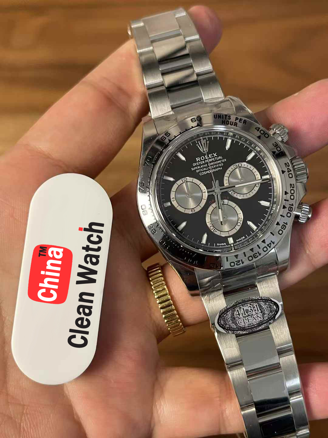 Victory Factory Watches Daytona 126509 Black Dial Luminous Hour Markers Silver Chrono Sub Dial 904L Steel Case Oyster Bracelet SH4131 Movement 09 Clean Factory Watches Daytona 126509 Black Dial Luminous Hour Markers Silver Chrono Sub Dial 904L Steel Case Oyster Bracelet SH4131 Movement 09