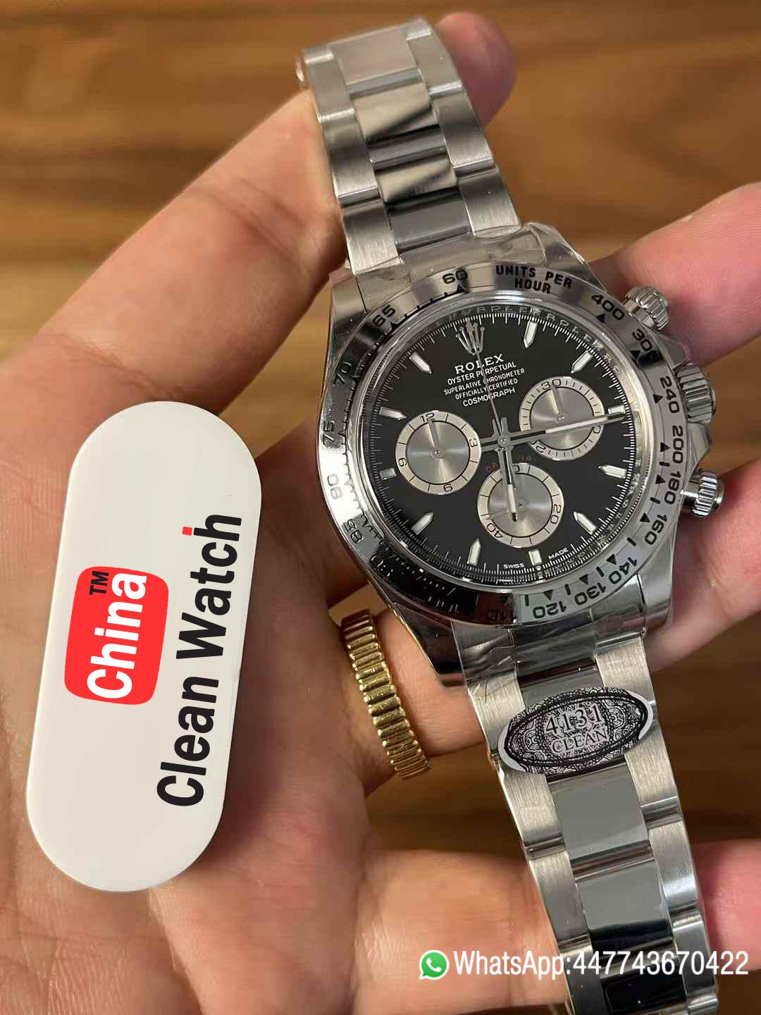 Super Clone Watches Daytona 126509 Black Dial Luminous Hour Markers Silver Chrono Sub Dial 904L Steel Case Oyster Bracelet SH4131 Movement 09 Super Clone Watches Daytona 126509 Black Dial Luminous Hour Markers Silver Chrono Sub Dial 904L Steel Case Oyster Bracelet SH4131 Movement 09