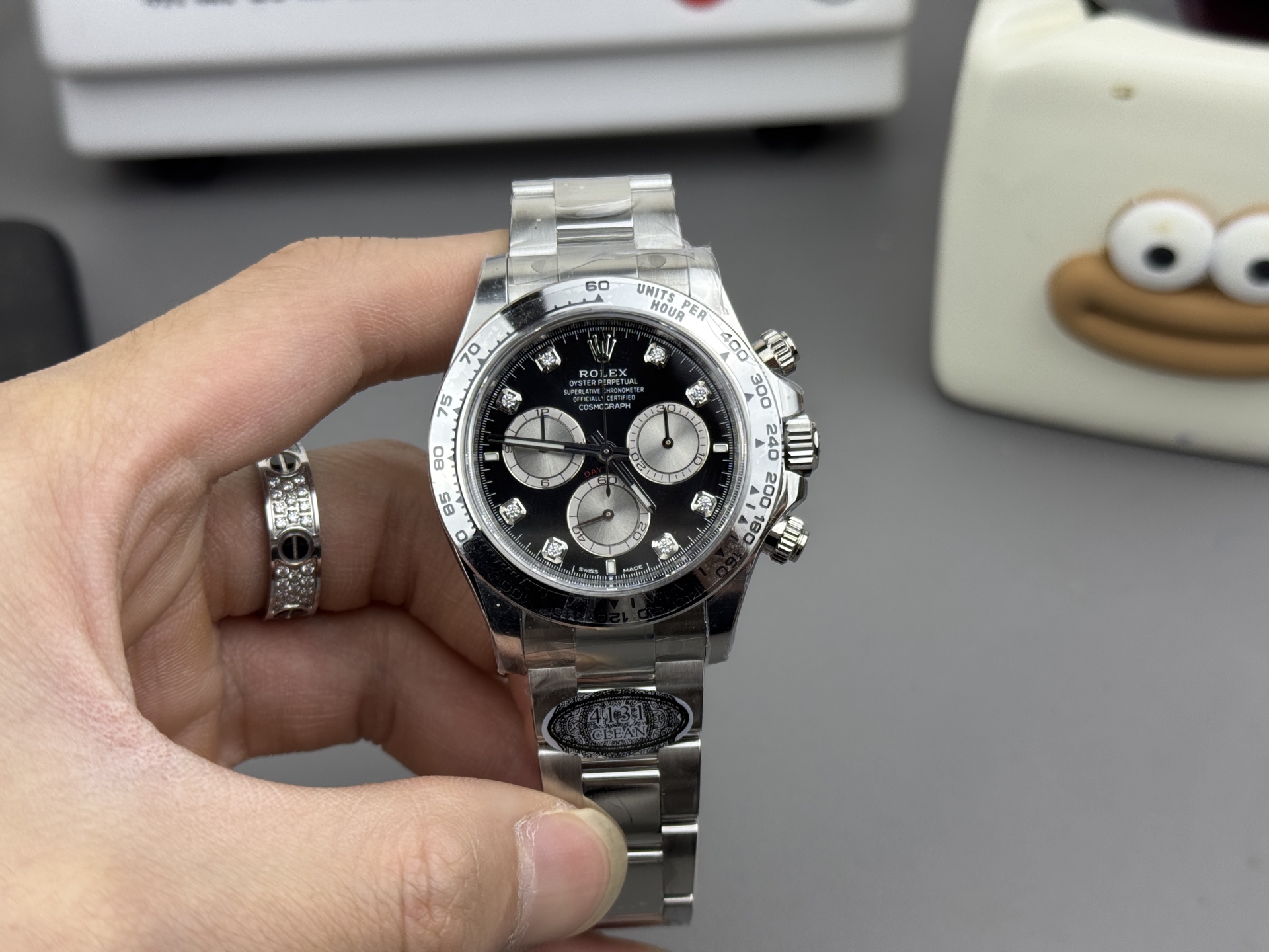 Victory Factory Watches Rolex Daytona 126509 Black Dial Diamonds Hour Markers Silver Chrono Sub Dial 904L Steel Case Oyster Bracelet SH4131 Movement 01 Clean Factory Watches Rolex Daytona 126509 Black Dial Diamonds Hour Markers Silver Chrono Sub Dial 904L Steel Case Oyster Bracelet SH4131 Movement 01