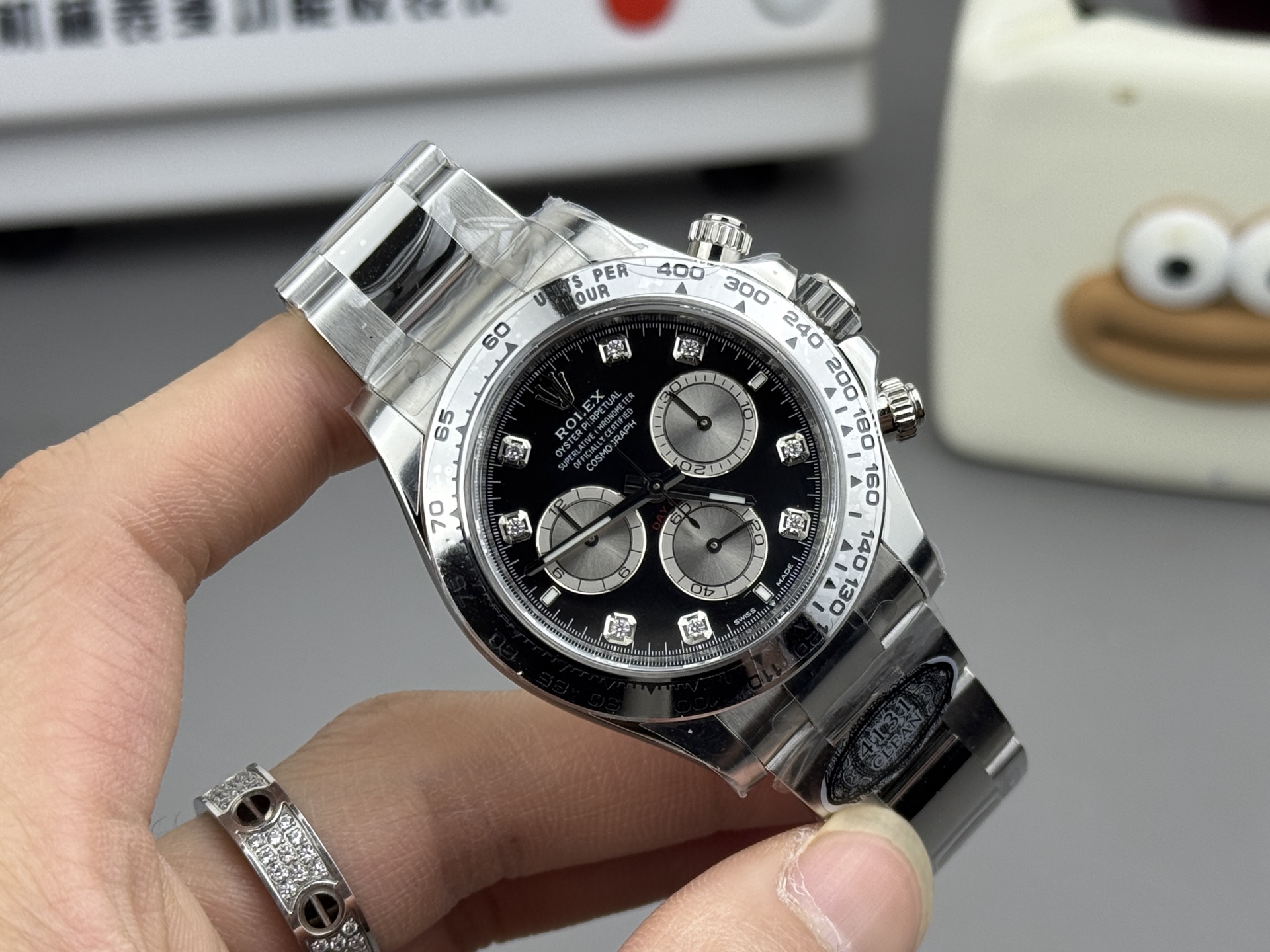 Victory Factory Watches Rolex Daytona 126509 Black Dial Diamonds Hour Markers Silver Chrono Sub Dial 904L Steel Case Oyster Bracelet SH4131 Movement 02 Clean Factory Watches Rolex Daytona 126509 Black Dial Diamonds Hour Markers Silver Chrono Sub Dial 904L Steel Case Oyster Bracelet SH4131 Movement 02