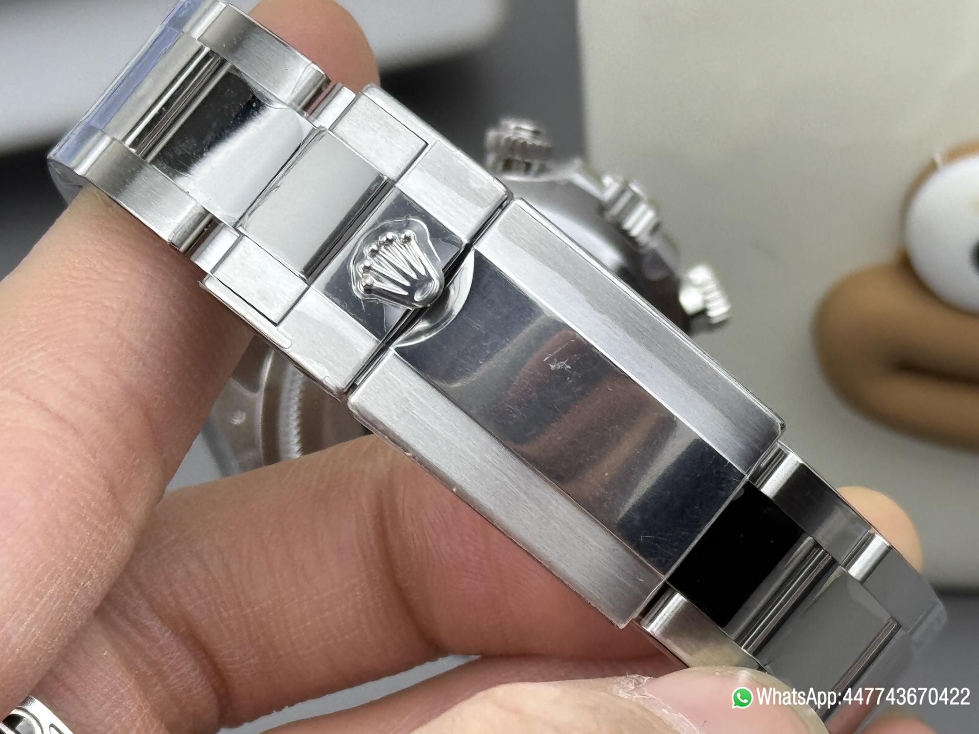 Super Clone Watches Rolex Daytona 126509 Black Dial Diamonds Hour Markers Silver Chrono Sub Dial 904L Steel Case Oyster Bracelet SH4131 Movement 04 Super Clone Watches Rolex Daytona 126509 Black Dial Diamonds Hour Markers Silver Chrono Sub Dial 904L Steel Case Oyster Bracelet SH4131 Movement 04