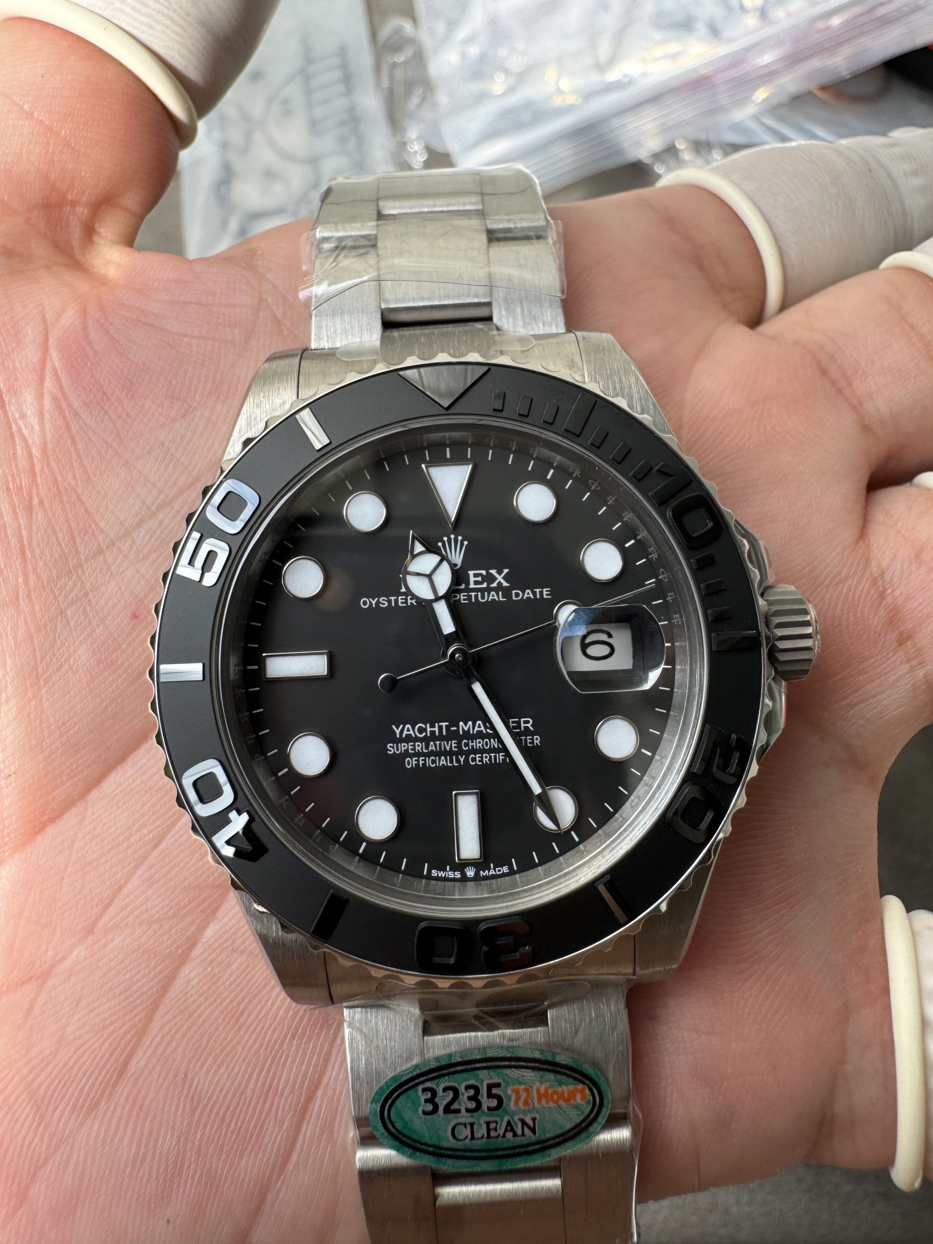 Victory Factory Watches Yacht Master 226627 Titanium Case and Bracelet Black Dial Black Ceramic Bezel Blue Luminous Hour Markers ShangHai 3235 Movement 10 Clean Factory Watches Yacht Master 226627 Titanium Case and Bracelet Black Dial Black Ceramic Bezel Blue Luminous Hour Markers ShangHai 3235 Movement 10