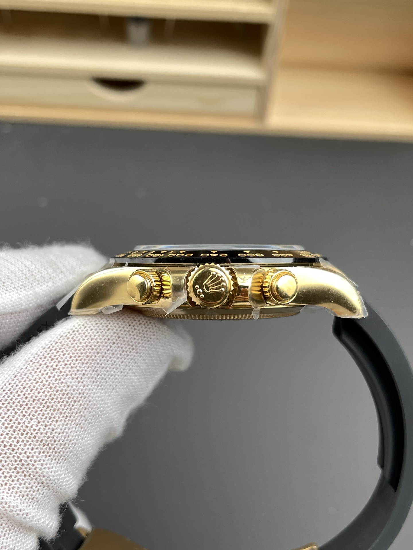 Victory Factory Watch Daytona 116518LN Meteorite Dial Black Chrono Sub Dial Yellow Gold Case Oysterflex Strap DD4130 Movement 04 Clean Factory Watch Daytona 116518LN Meteorite Dial Black Chrono Sub Dial Yellow Gold Case Oysterflex Strap DD4130 Movement 04