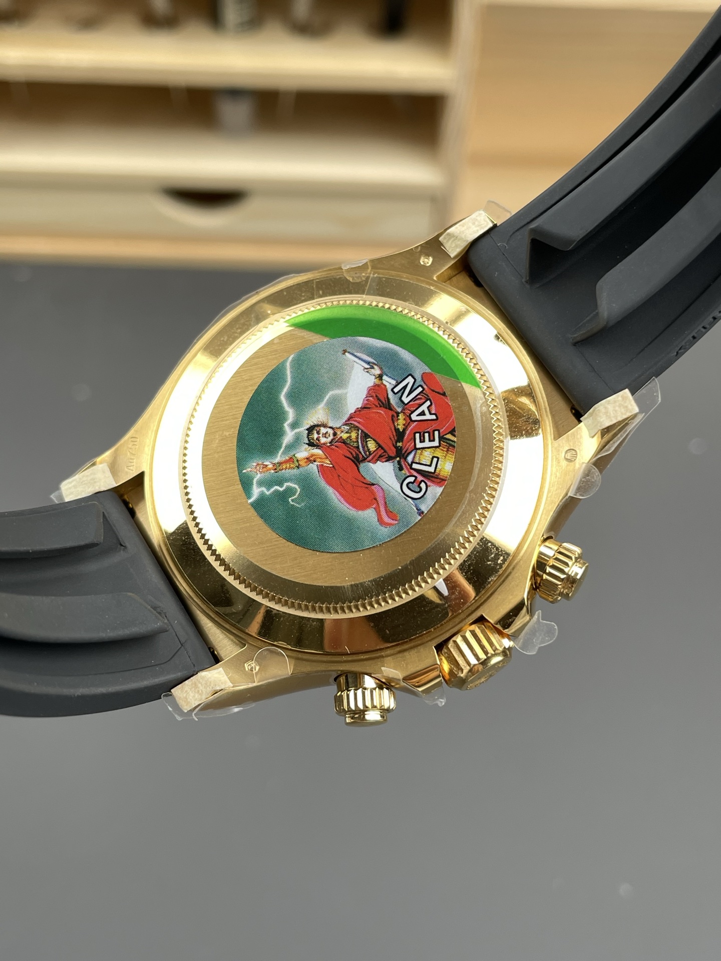 Victory Factory Watch Daytona 116518LN Meteorite Dial Black Chrono Sub Dial Yellow Gold Case Oysterflex Strap DD4130 Movement 06 Clean Factory Watch Daytona 116518LN Meteorite Dial Black Chrono Sub Dial Yellow Gold Case Oysterflex Strap DD4130 Movement 06