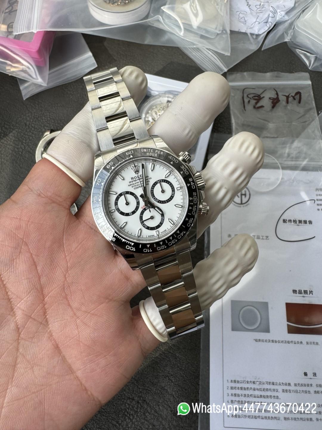 Super Clone Custom Daytona Panda 126500LN Genuine Grasses and ACE Free sprung Balance Caliber 4131 Movement RB White Dial APS Black Cerachrom Bezel 02 Super Clone Custom Daytona Panda 126500LN Genuine Grasses and ACE Free sprung Balance Caliber 4131 Movement RB White Dial APS Black Cerachrom Bezel 02