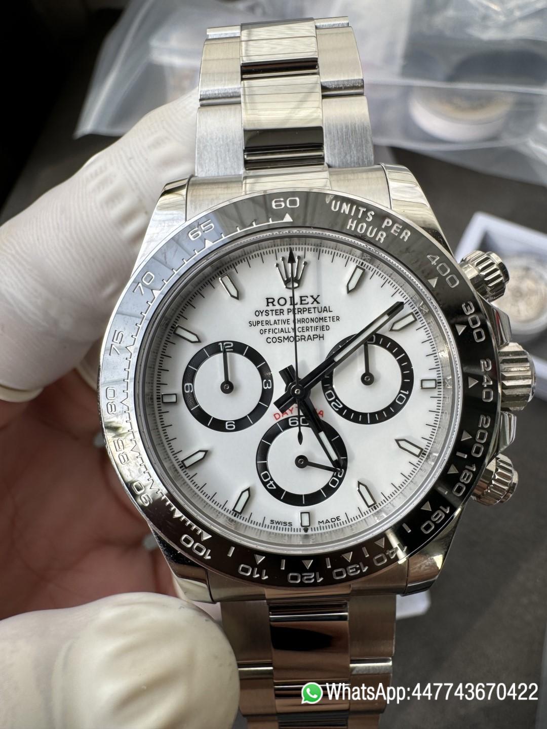 Super Clone Custom Daytona Panda 126500LN Genuine Grasses and ACE Free sprung Balance Caliber 4131 Movement RB White Dial APS Black Cerachrom Bezel 13 Super Clone Custom Daytona Panda 126500LN Genuine Grasses and ACE Free sprung Balance Caliber 4131 Movement RB White Dial APS Black Cerachrom Bezel 13