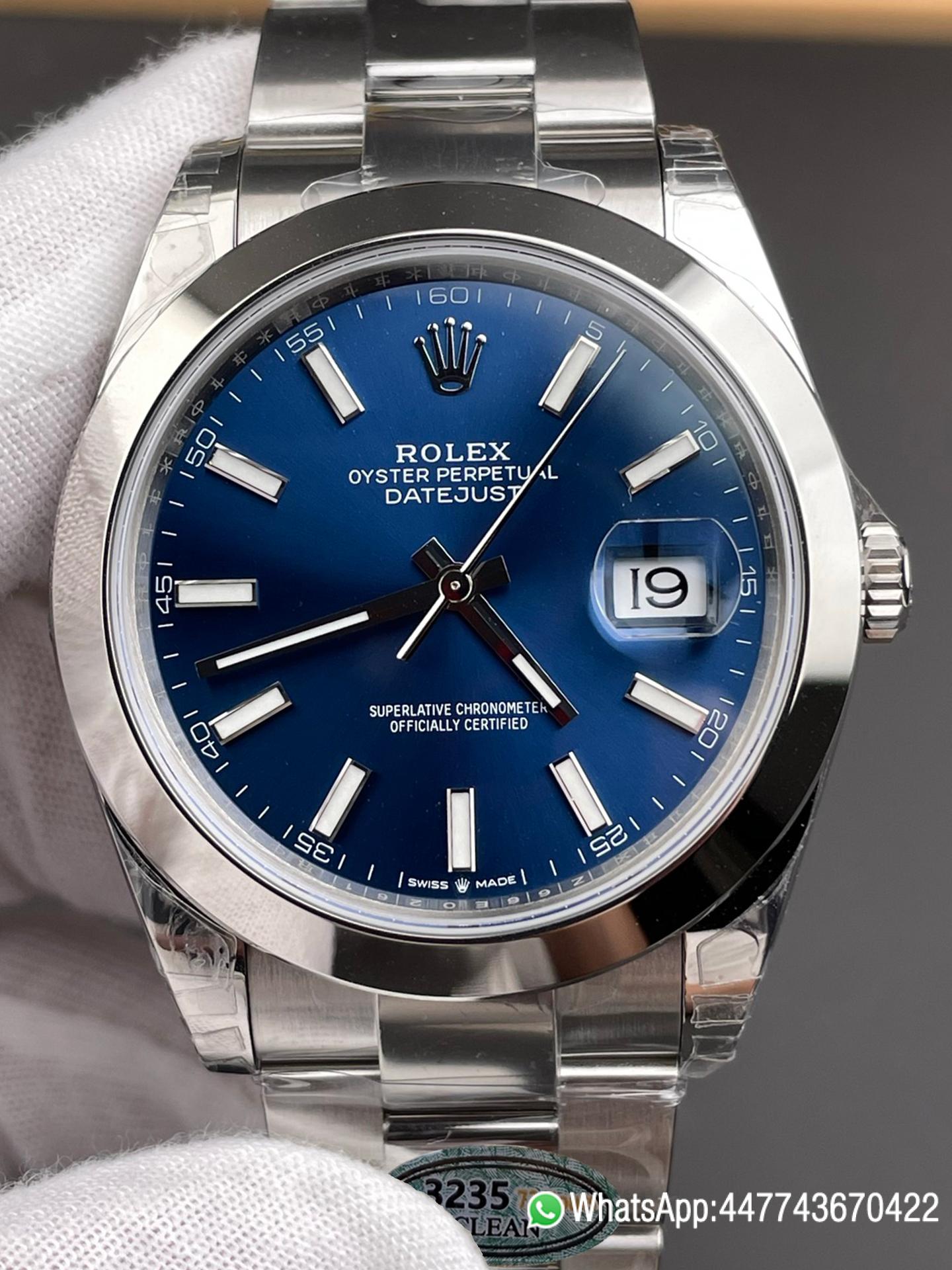 Super Clone Datejust 41 126300 Blue Dial Smooth Bezel 904L Stainless Steel DD3235 Movement 72 Hours Power Reserve Oyster Bracelet 00 Super Clone Datejust 41 126300 Blue Dial Smooth Bezel 904L Stainless Steel DD3235 Movement 72 Hours Power Reserve Oyster Bracelet 00