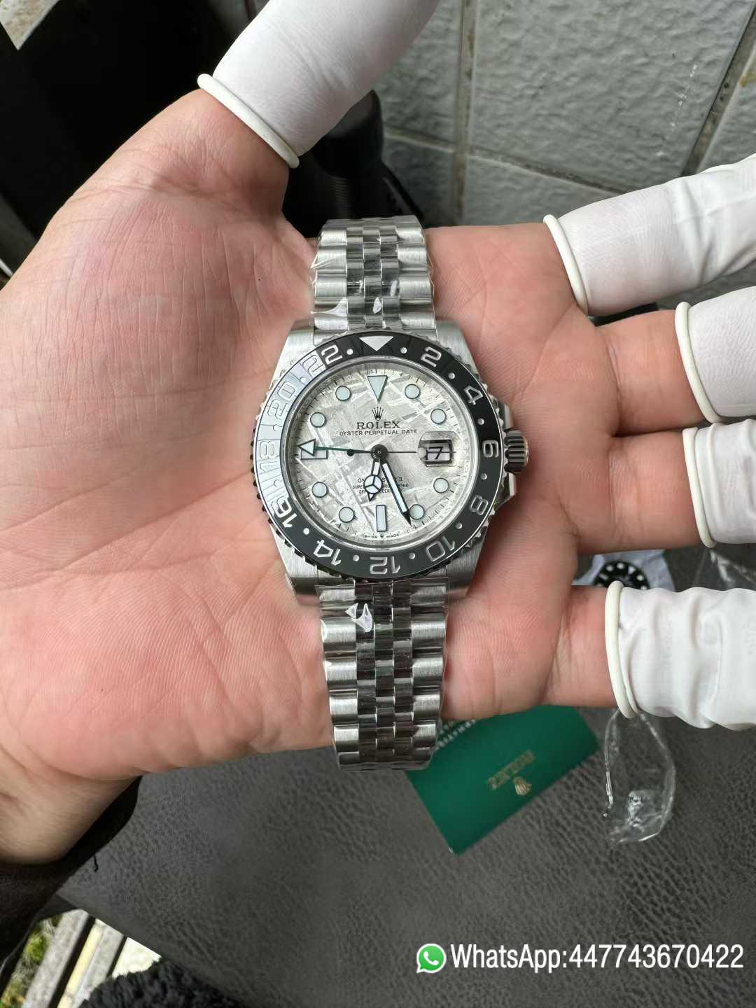 Super Clone GMT Master II Bruce Wayne 126710GRNR Meteorite Dial Black Gray Ceramic Bezel Green GMT Hand Jubilee Bracelet DD3285 Movement 03 Super Clone GMT Master II Bruce Wayne 126710GRNR Meteorite Dial Black Gray Ceramic Bezel Green GMT Hand Jubilee Bracelet DD3285 Movement 03