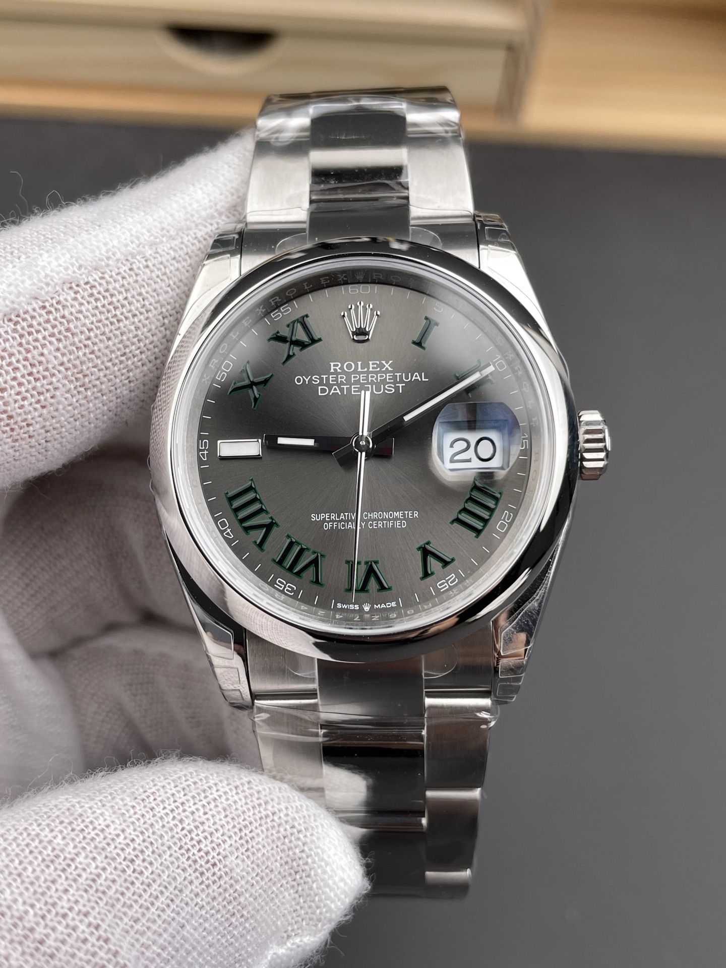 Victory Factory Watch Datejust 36 Wimbledon Ref 126200 Gray Dail with Roma Hour Markers Smooth Bezel DanDong 3235 Movement 72 Hours PW 01 Clean Factory Watch Datejust 36 Wimbledon Ref 126200 Gray Dail with Roma Hour Markers Smooth Bezel DanDong 3235 Movement 72 Hours PW 01