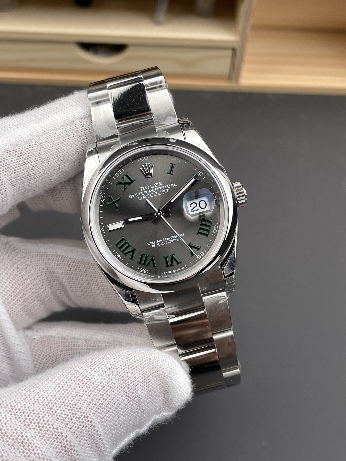 Victory Factory Watch Datejust 36 Wimbledon Ref 126200 Gray Dail with Roma Hour Markers Smooth Bezel DanDong 3235 Movement 72 Hours PW 02 Clean Factory Watch Datejust 36 Wimbledon Ref 126200 Gray Dail with Roma Hour Markers Smooth Bezel DanDong 3235 Movement 72 Hours PW 02