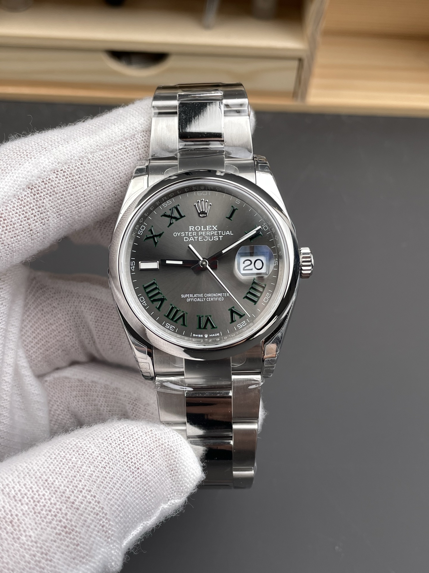 Victory Factory Watch Datejust 36 Wimbledon Ref 126200 Gray Dail with Roma Hour Markers Smooth Bezel DanDong 3235 Movement 72 Hours PW 03 Clean Factory Watch Datejust 36 Wimbledon Ref 126200 Gray Dail with Roma Hour Markers Smooth Bezel DanDong 3235 Movement 72 Hours PW 03