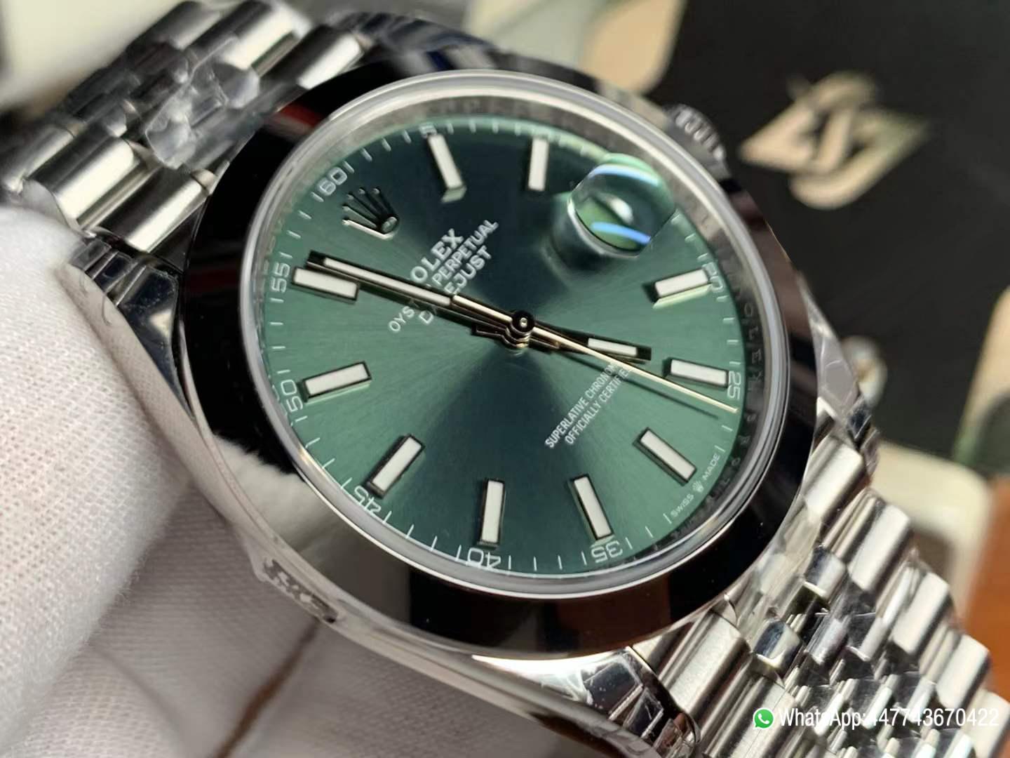 Super Clone Watch Datejust 41 Ref 126300 Mint Green Dial Smooth Bezel 904L Steel Case and Jubilee Bracelet DanDong 3235 Movement 03 Super Clone Watch Datejust 41 Ref 126300 Mint Green Dial Smooth Bezel 904L Steel Case and Jubilee Bracelet DanDong 3235 Movement 03