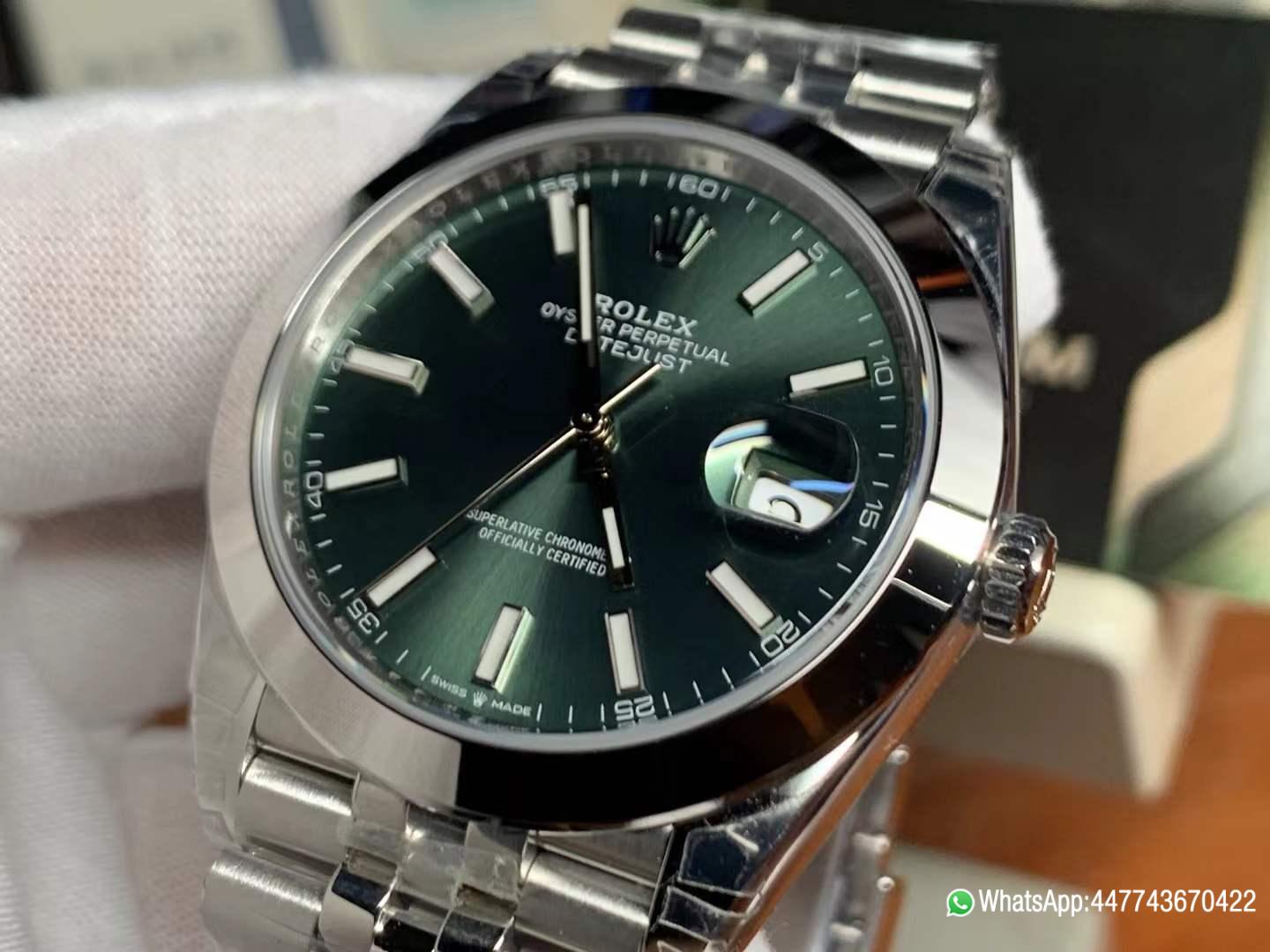 Super Clone Watch Datejust 41 Ref 126300 Mint Green Dial Smooth Bezel 904L Steel Case and Jubilee Bracelet DanDong 3235 Movement 05 Super Clone Watch Datejust 41 Ref 126300 Mint Green Dial Smooth Bezel 904L Steel Case and Jubilee Bracelet DanDong 3235 Movement 05